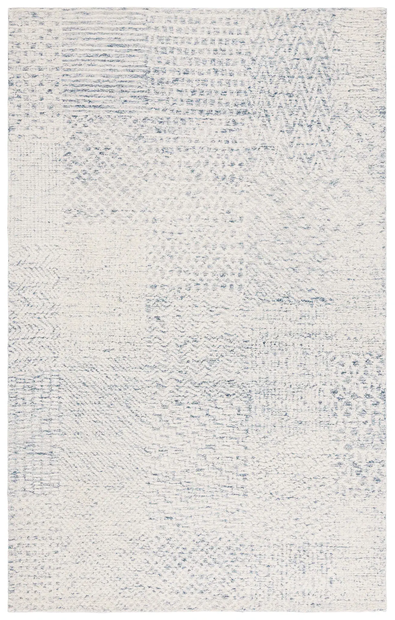 Ebony Textured Patchwork Hand-Tufted Rug