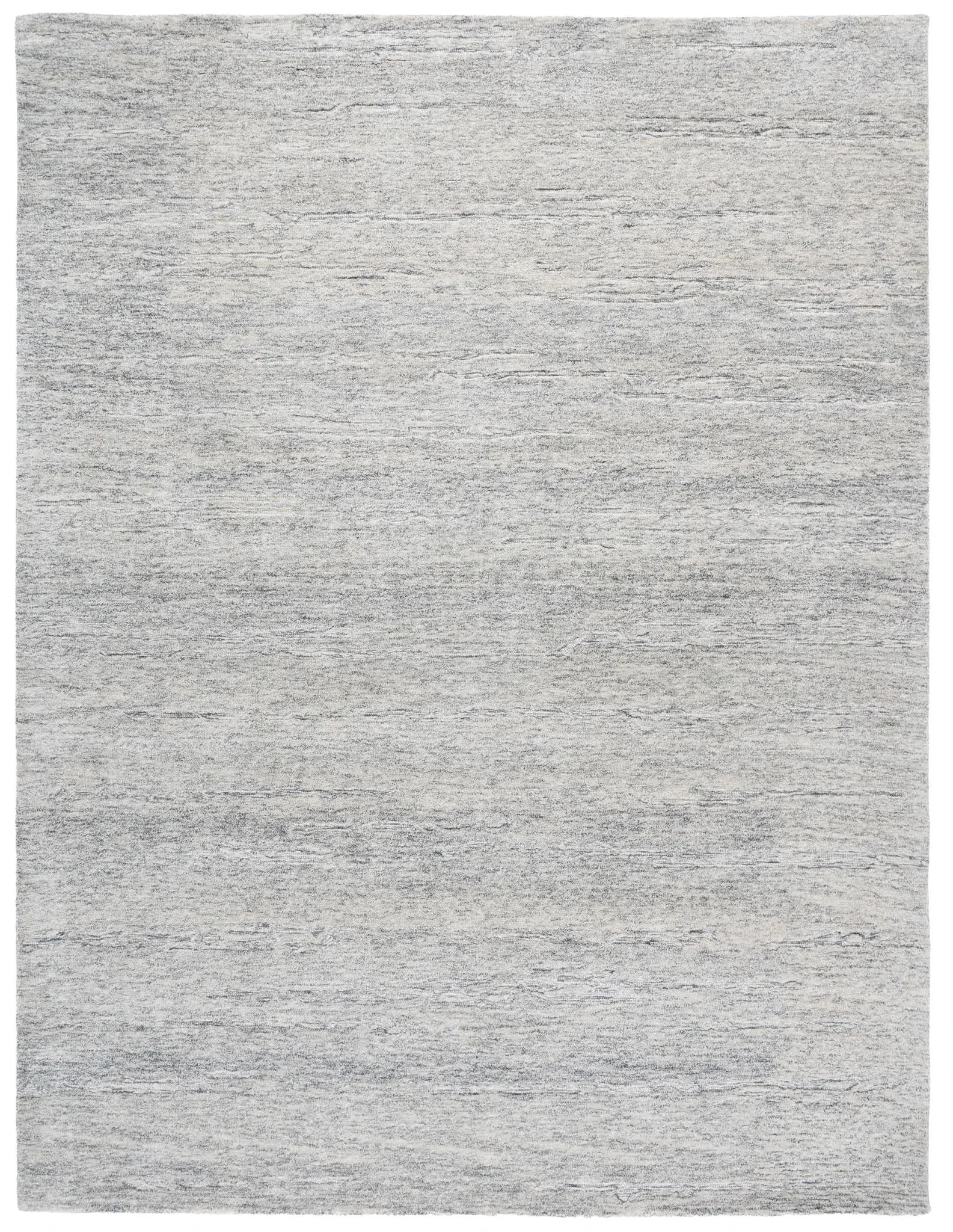 Ebony Horizontal Striated Hand-Tufted Wool Rug