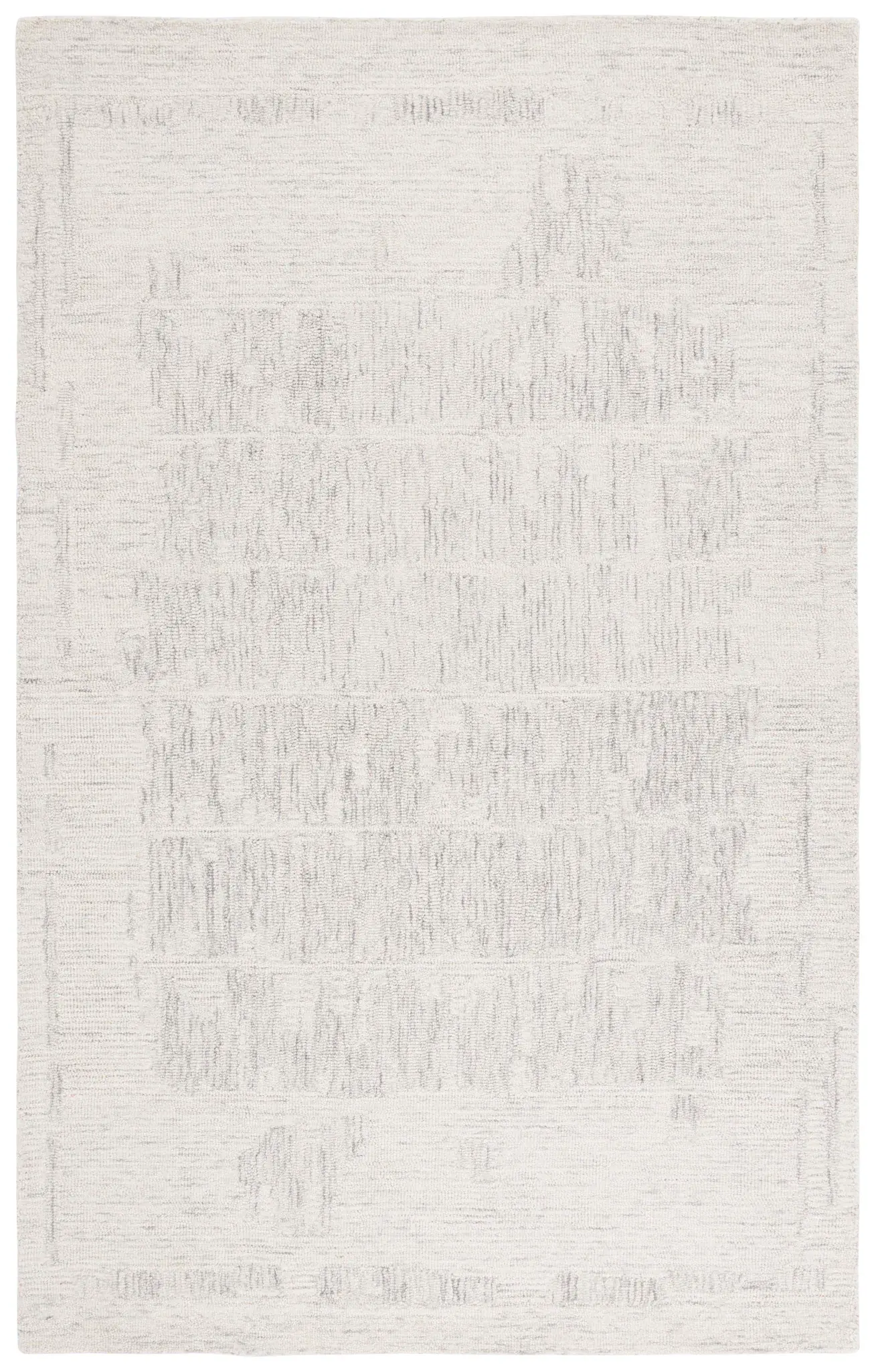 Ebony Abstract Border Hand-Tufted Wool Rug