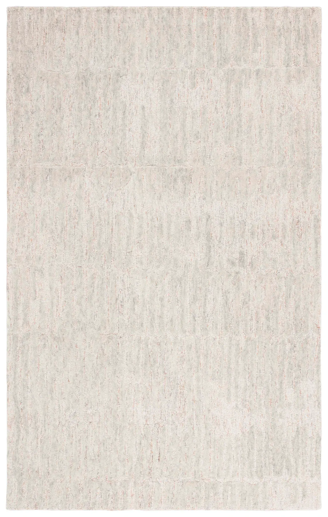 Ebony Striated Grid Hand-Tufted Wool Rug