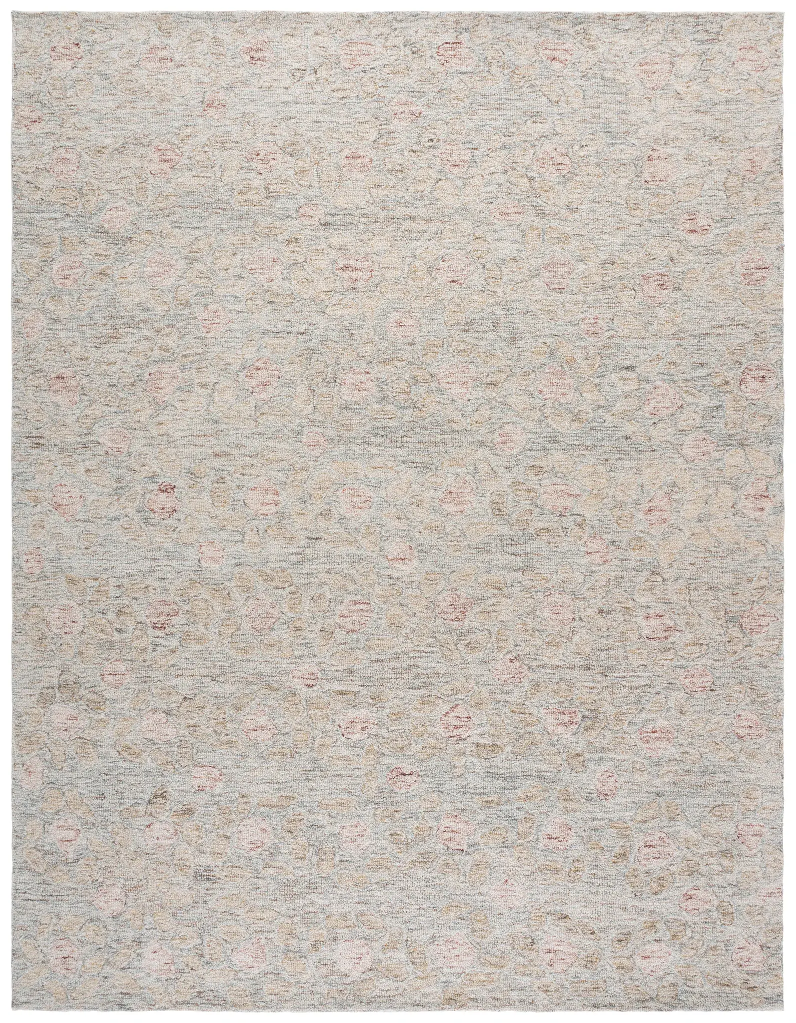 Ebony Allover Blossom Hand-Tufted Wool Rug