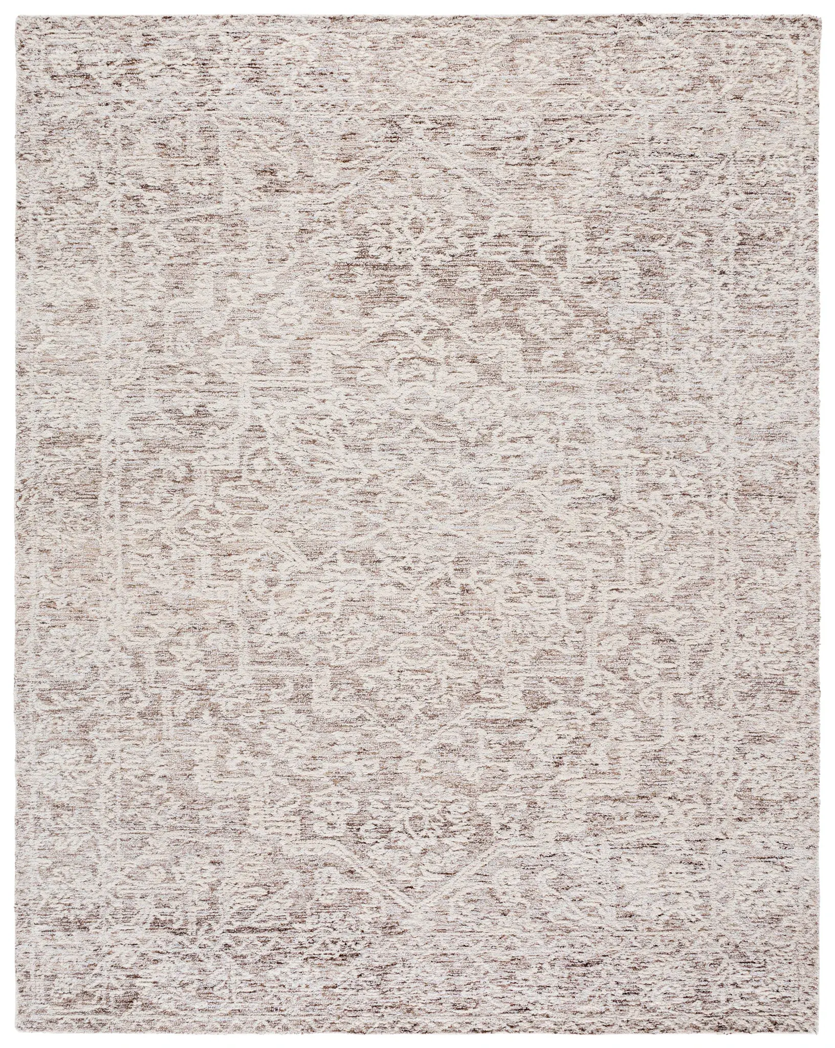 Ebony Faded Medallion Hand-Tufted Rug