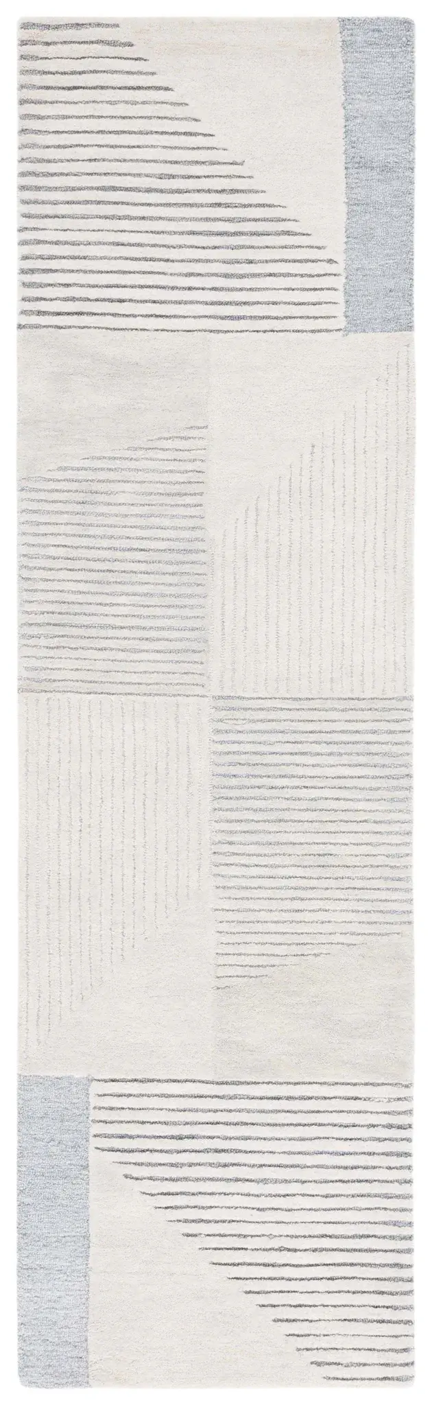 Ebony Linear Block Hand-Tufted Rug