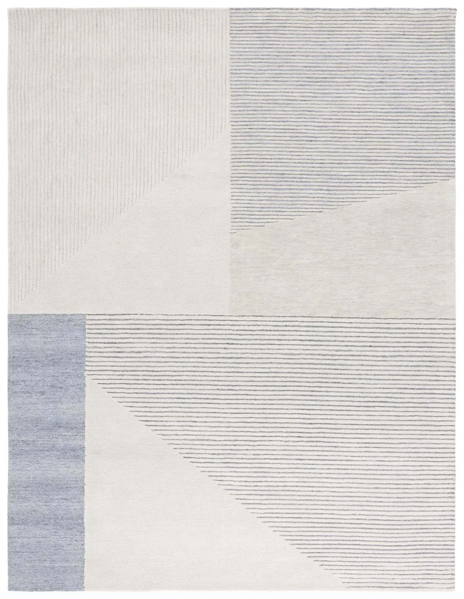 Ebony Linear Block Hand-Tufted Rug
