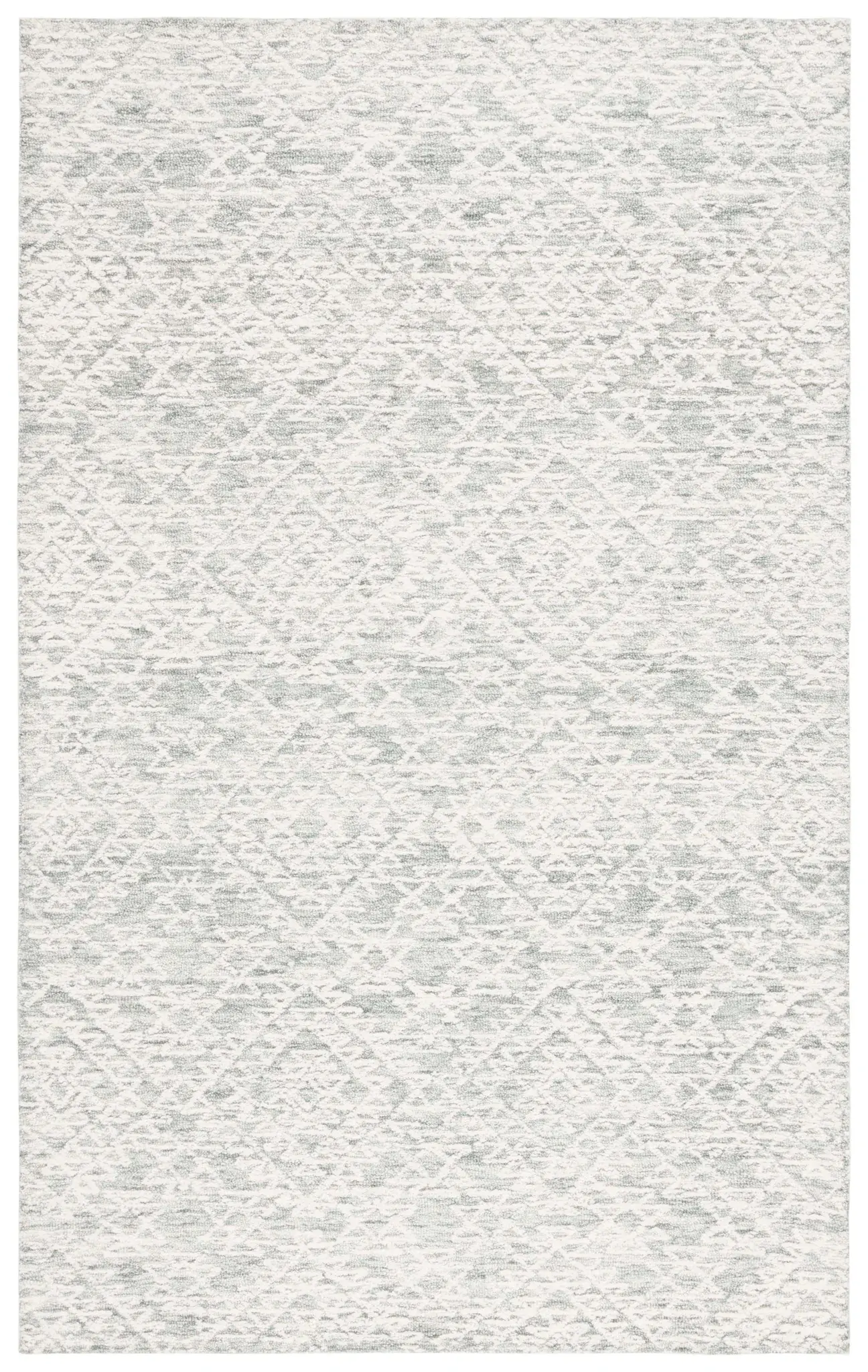 Ebony Diamond Lattice Hand-Tufted Wool Rug