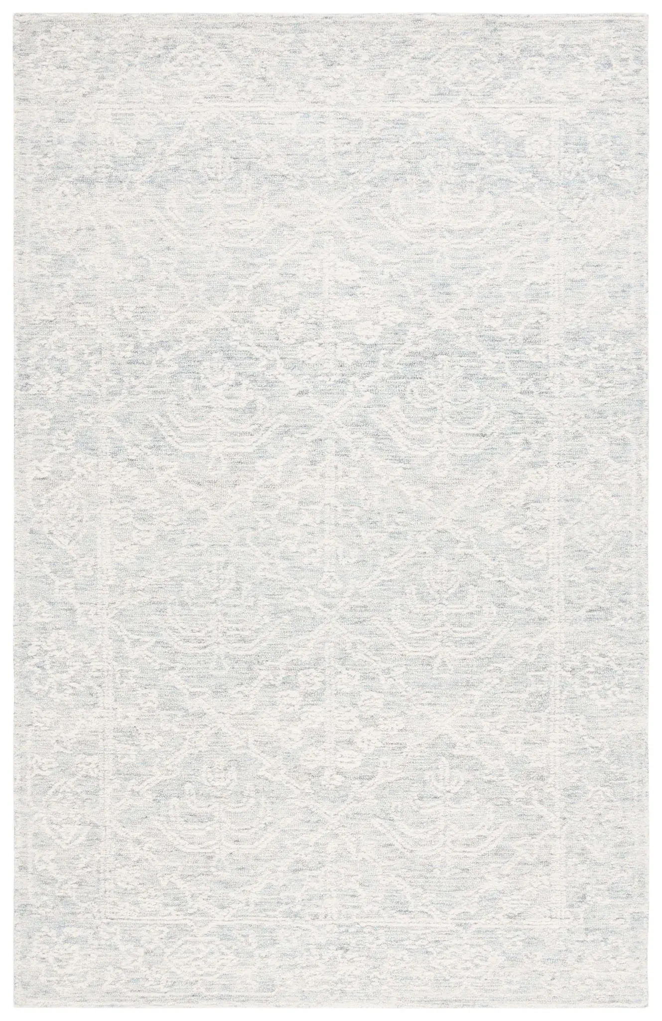 Ebony Damask Trellis Hand-Tufted Wool Rug
