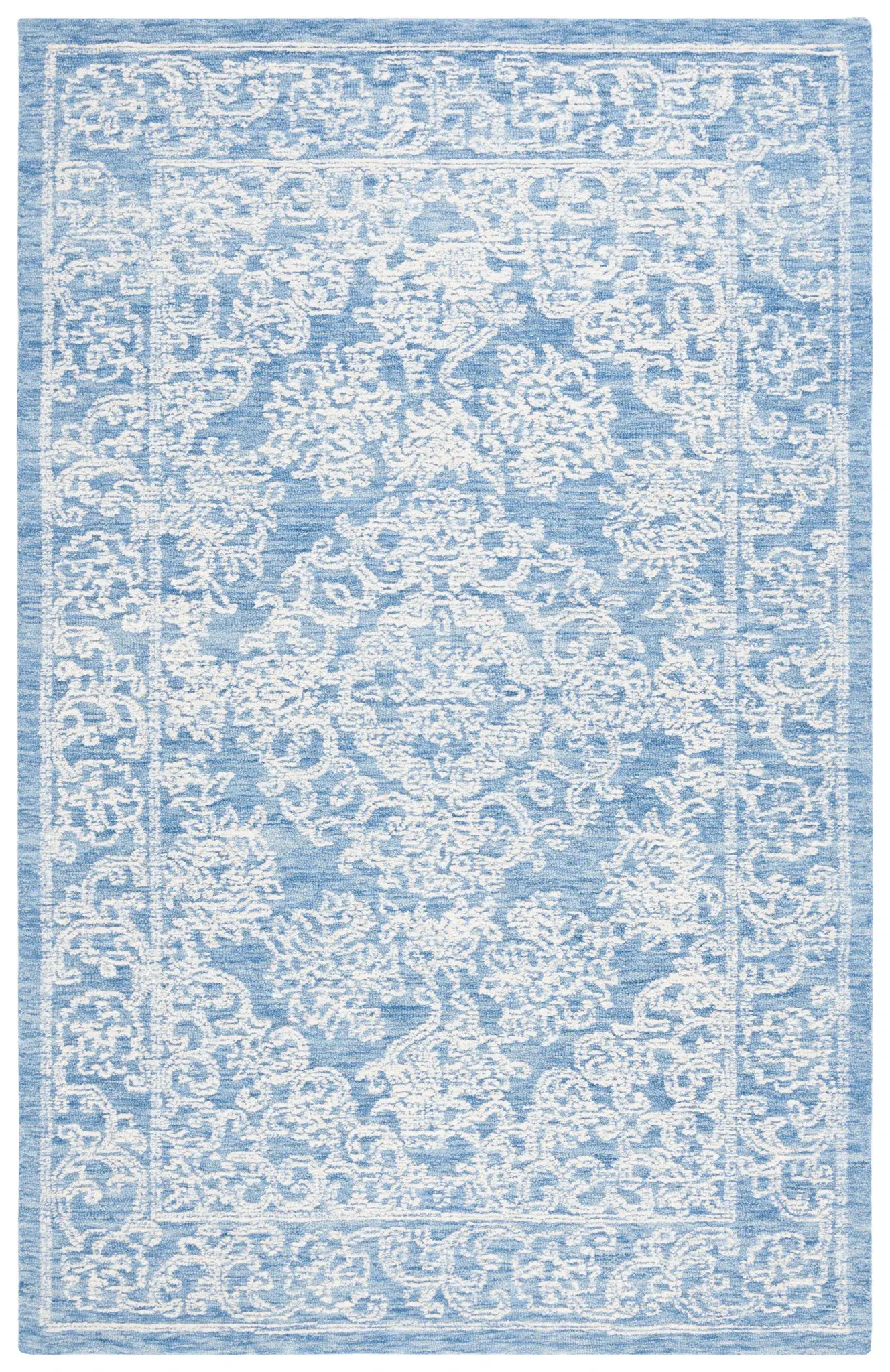 Ebony Arabesque Medallion Hand-Tufted Wool Rug