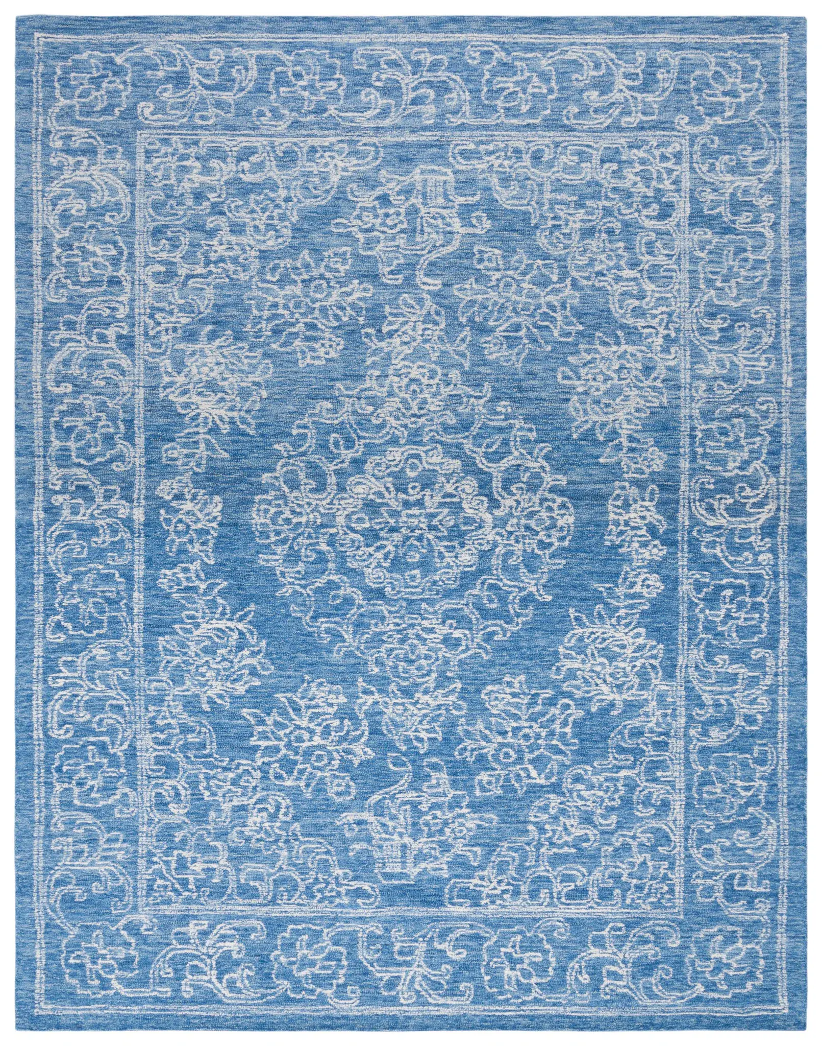 Ebony Arabesque Medallion Hand-Tufted Wool Rug