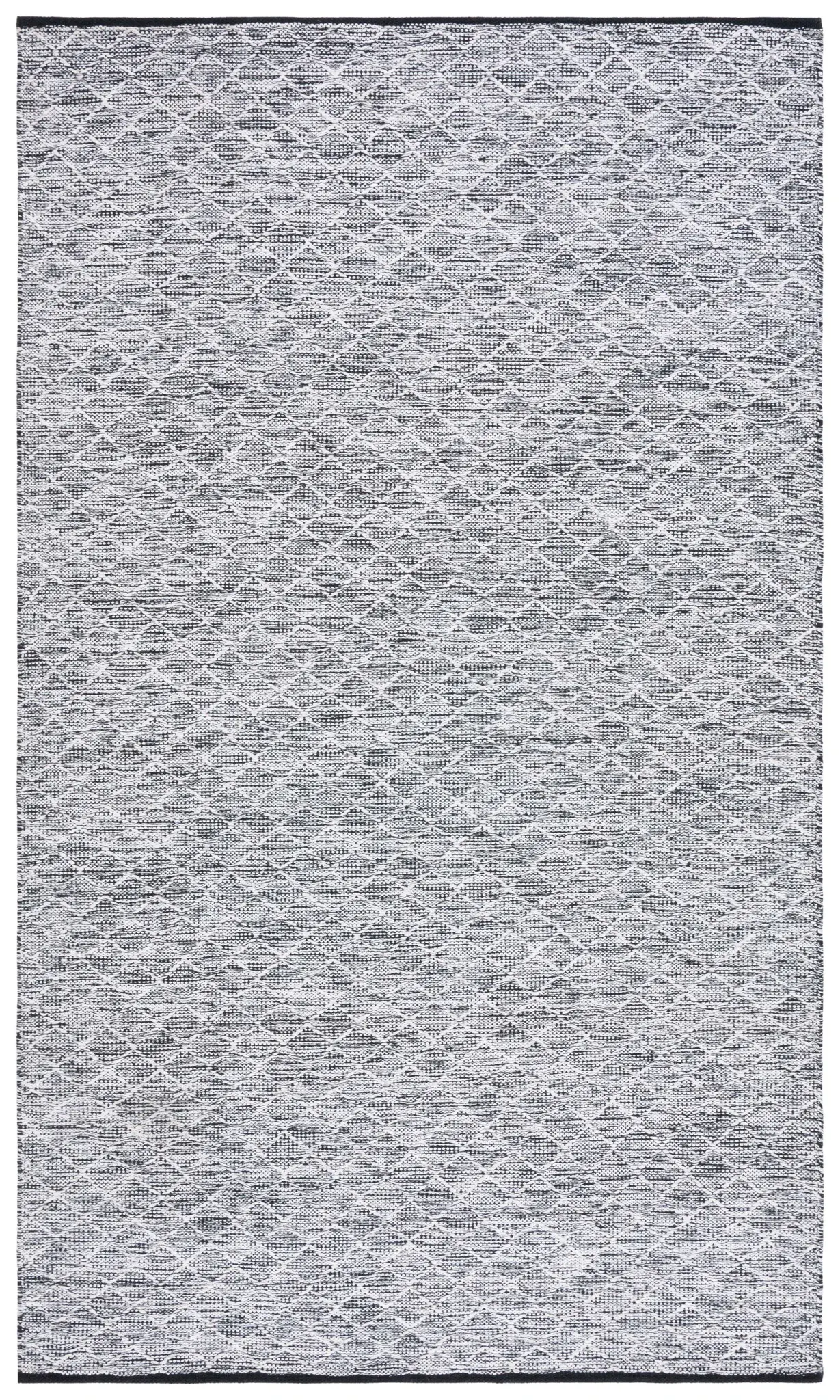 Ebony Diamond Flatweave Cotton Rug