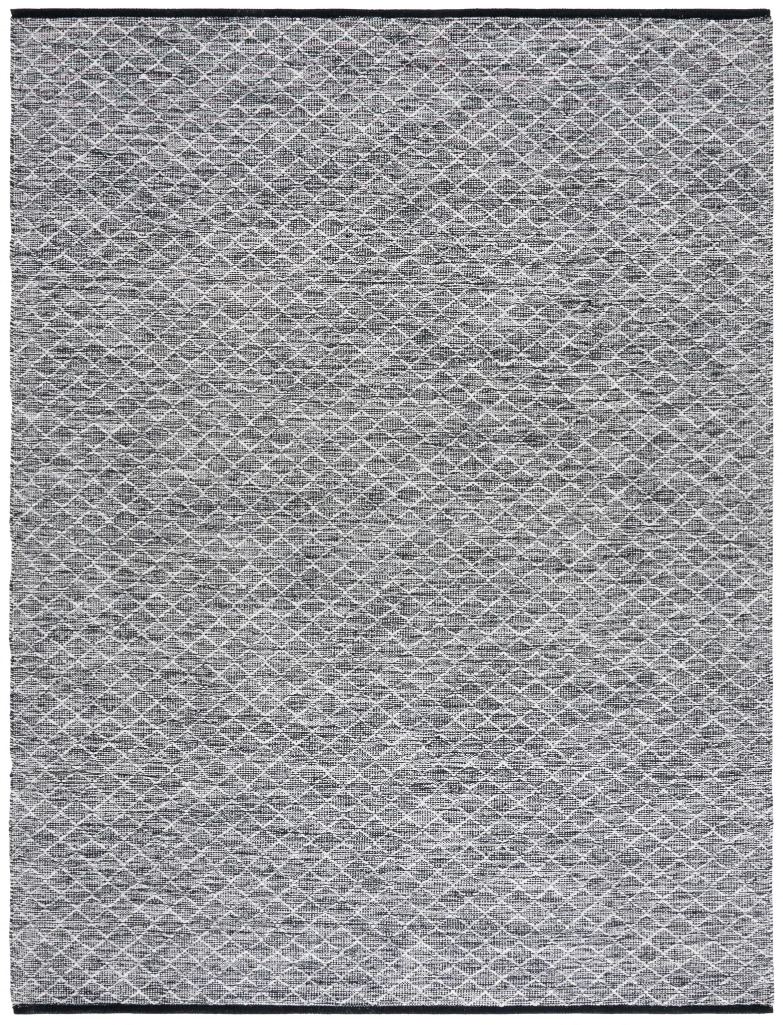 Ebony Diamond Flatweave Cotton Rug