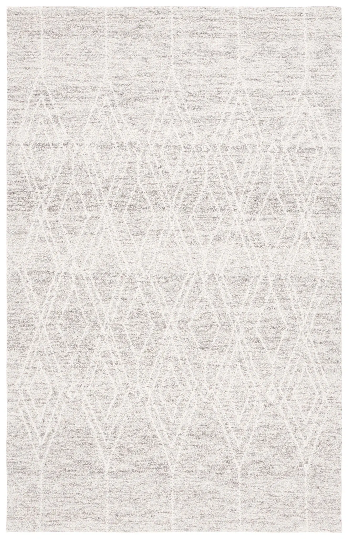 Ebony Moroccan Trellis Hand-Tufted Wool Rug