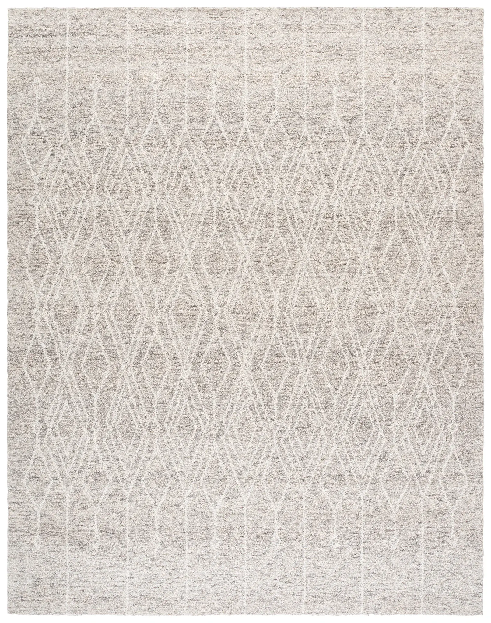 Ebony Moroccan Trellis Hand-Tufted Wool Rug