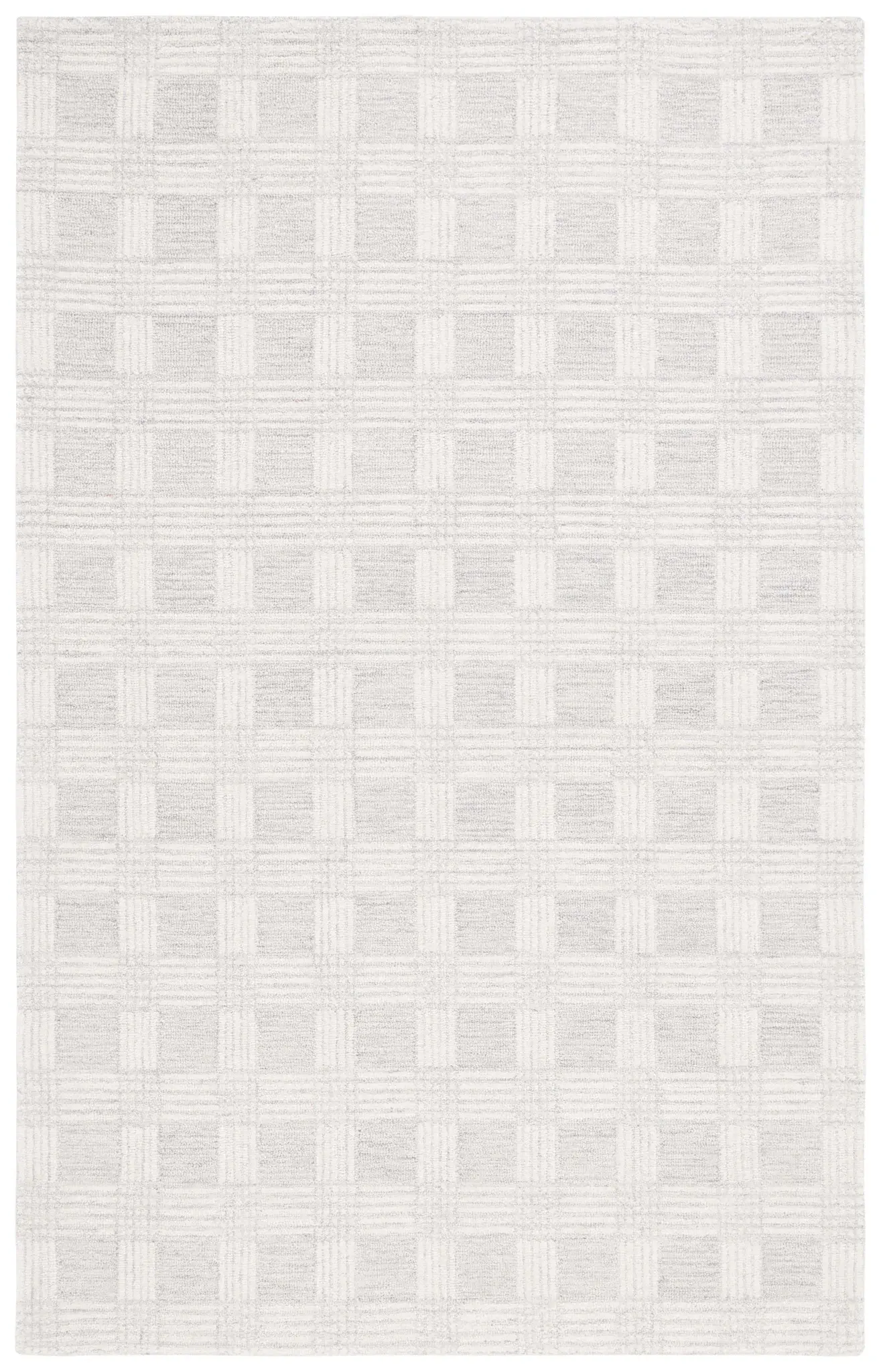 Ebony Modern Checkered Hand-Tufted Wool Rug