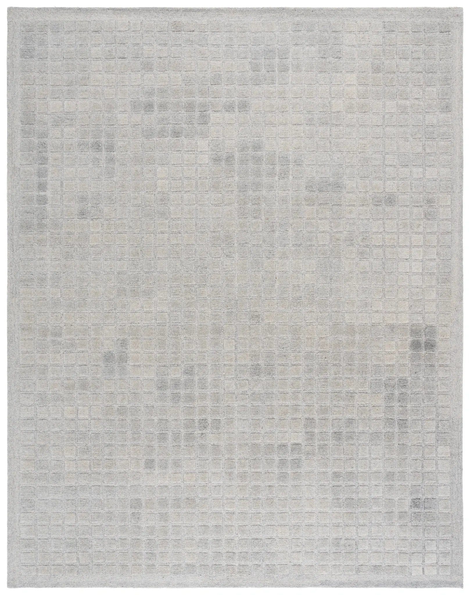Ebony Mosaic Hand-Tufted Wool Rug