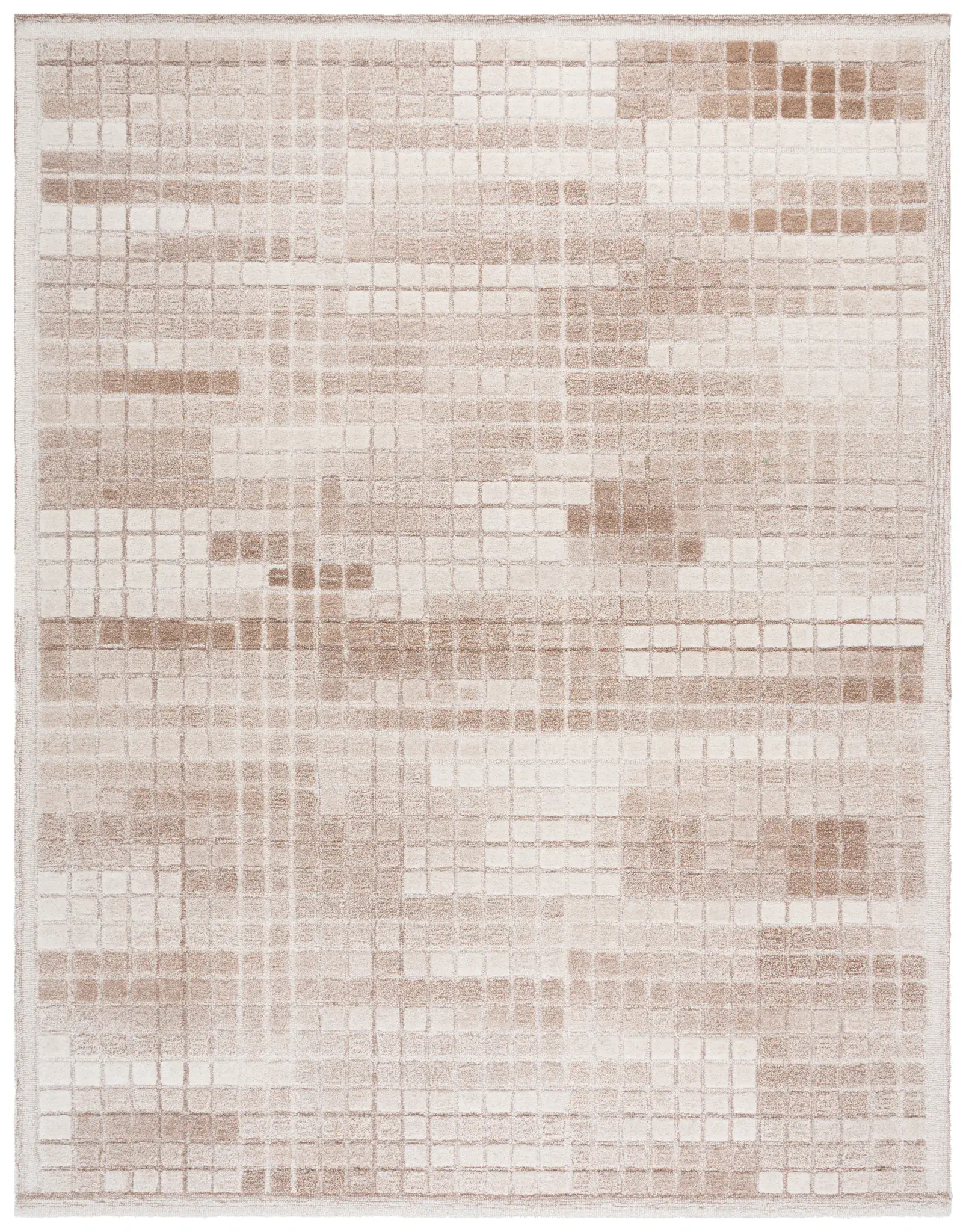 Ebony Mosaic Hand-Tufted Wool Rug