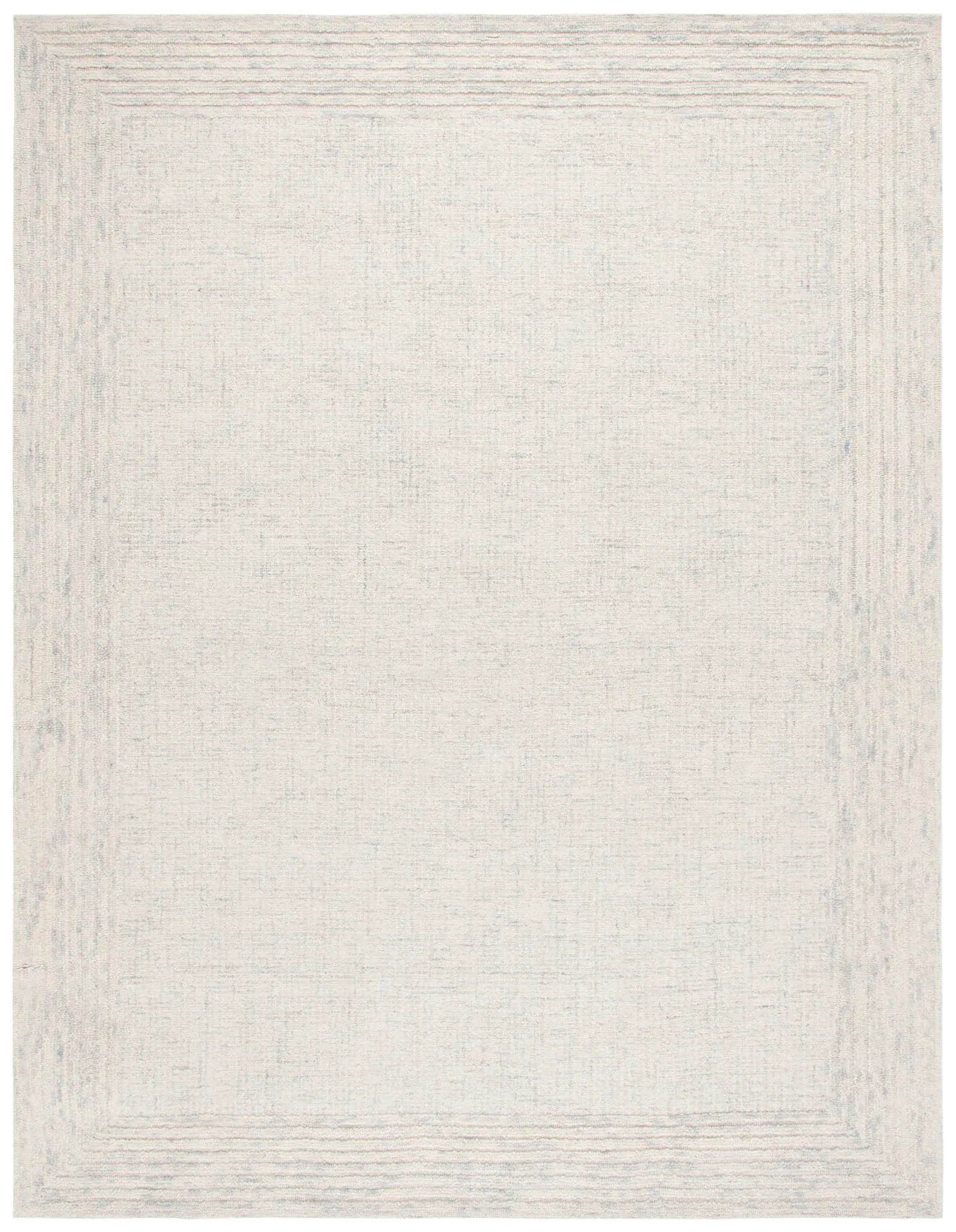 Ebony Grid Border Hand-Tufted Wool Rug