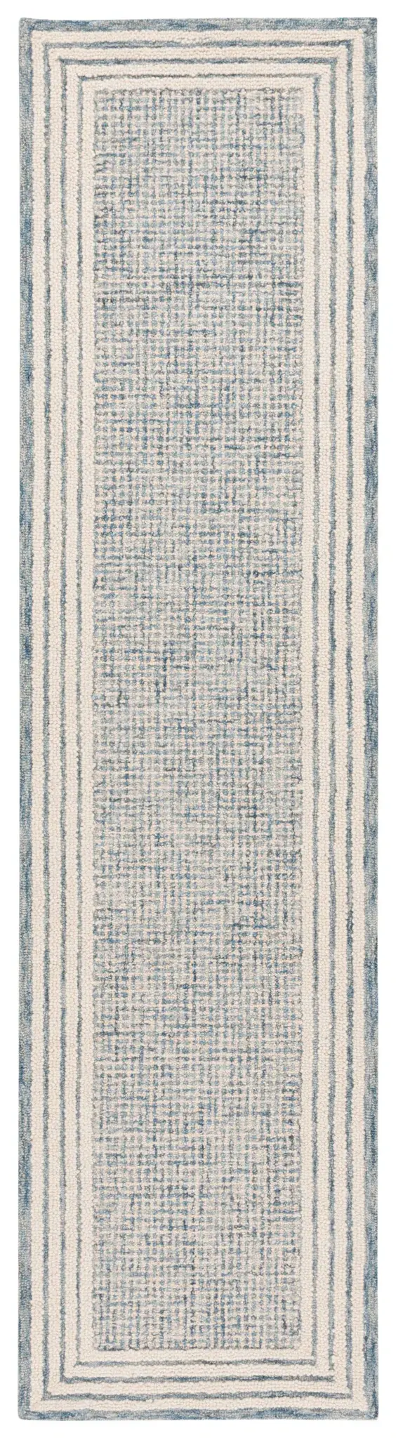 Ebony Grid Border Hand-Tufted Wool Rug