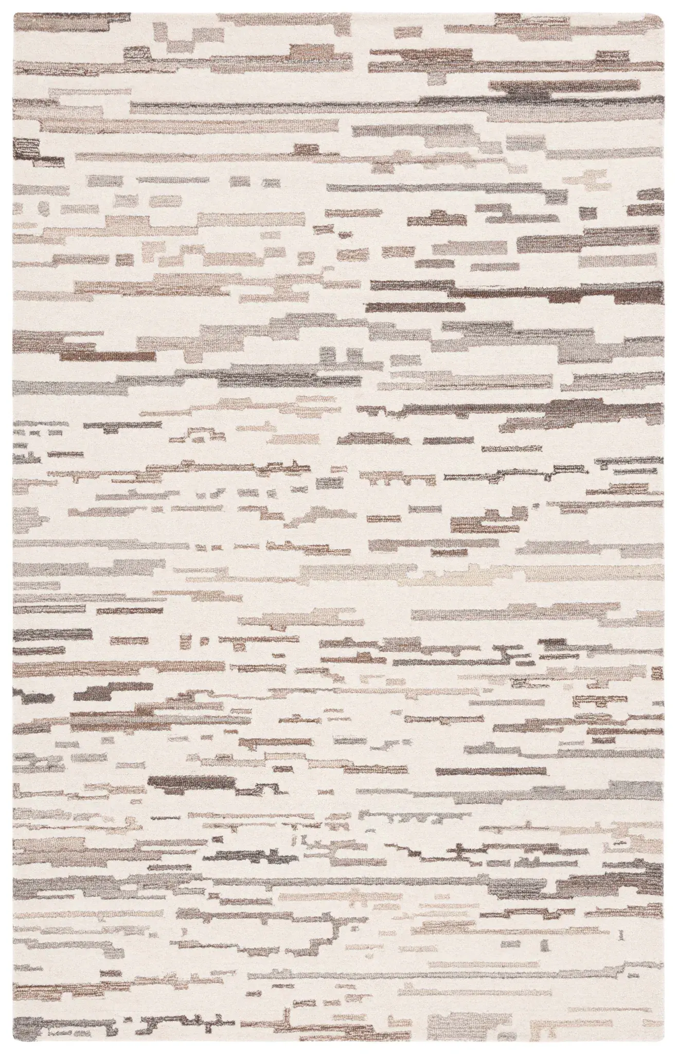 Ebony Linear Abstract Hand-Tufted Wool Rug