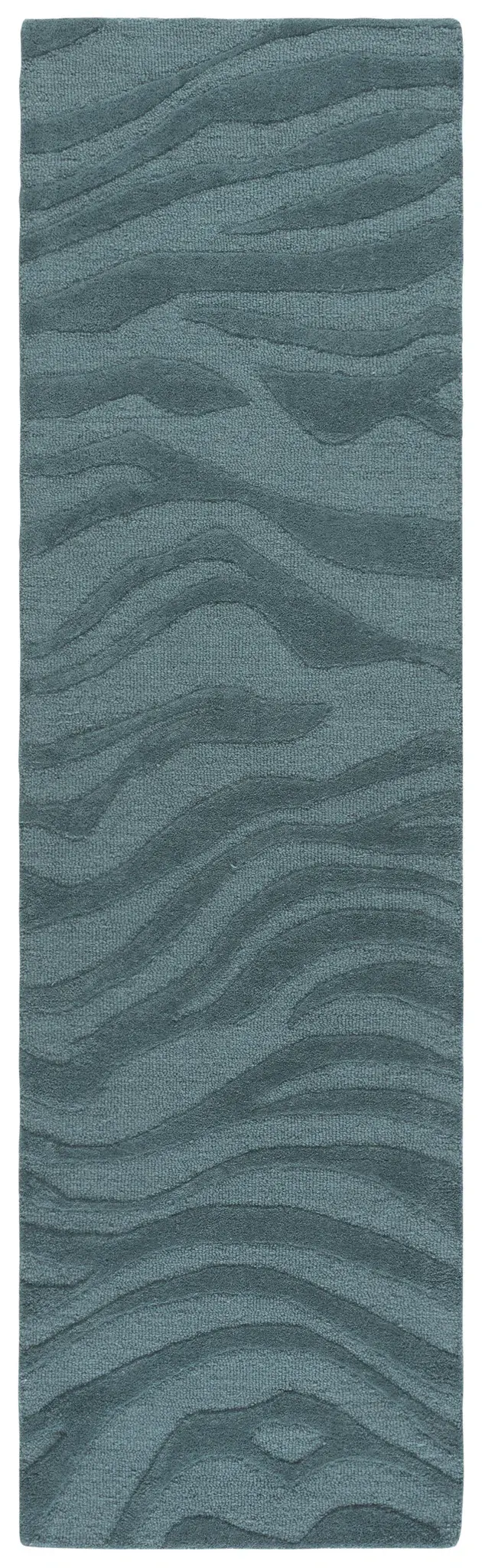 Ebony Abstract Wave Hand-Tufted Rug