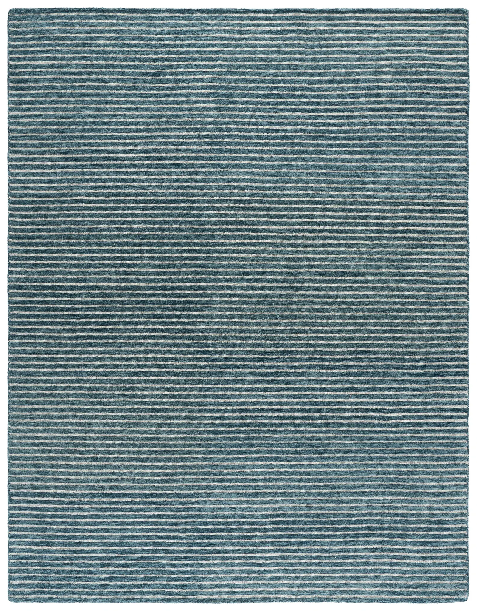 Ebony Allover Stripe Hand-Tufted Wool Rug
