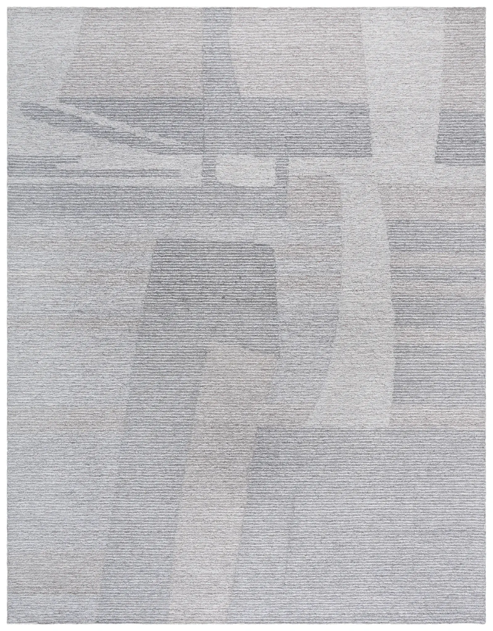 Ebony Abstract Block Hand-Tufted Wool Rug