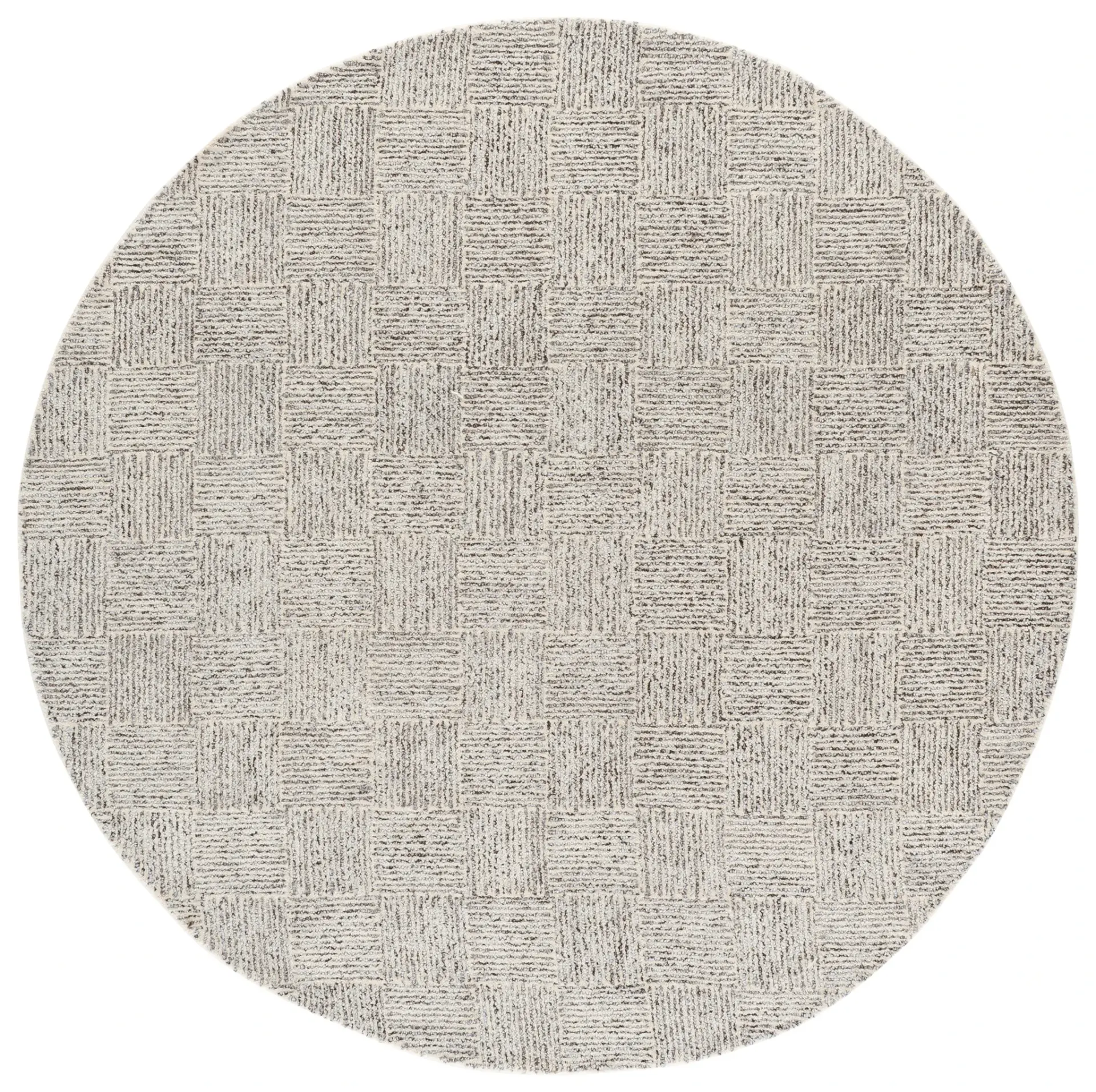 Ebony Basketweave Hand-Tufted Rug