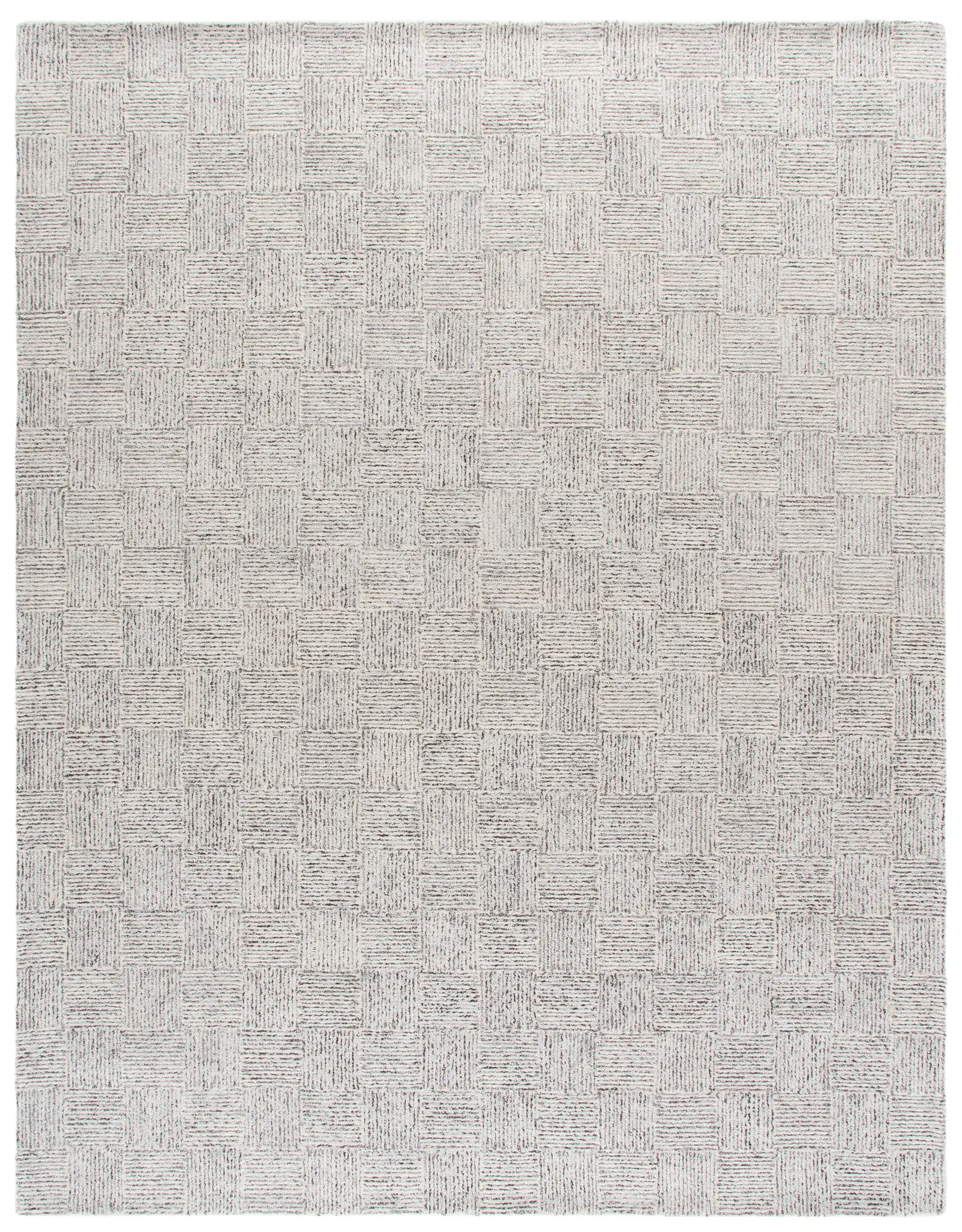 Ebony Basketweave Hand-Tufted Rug