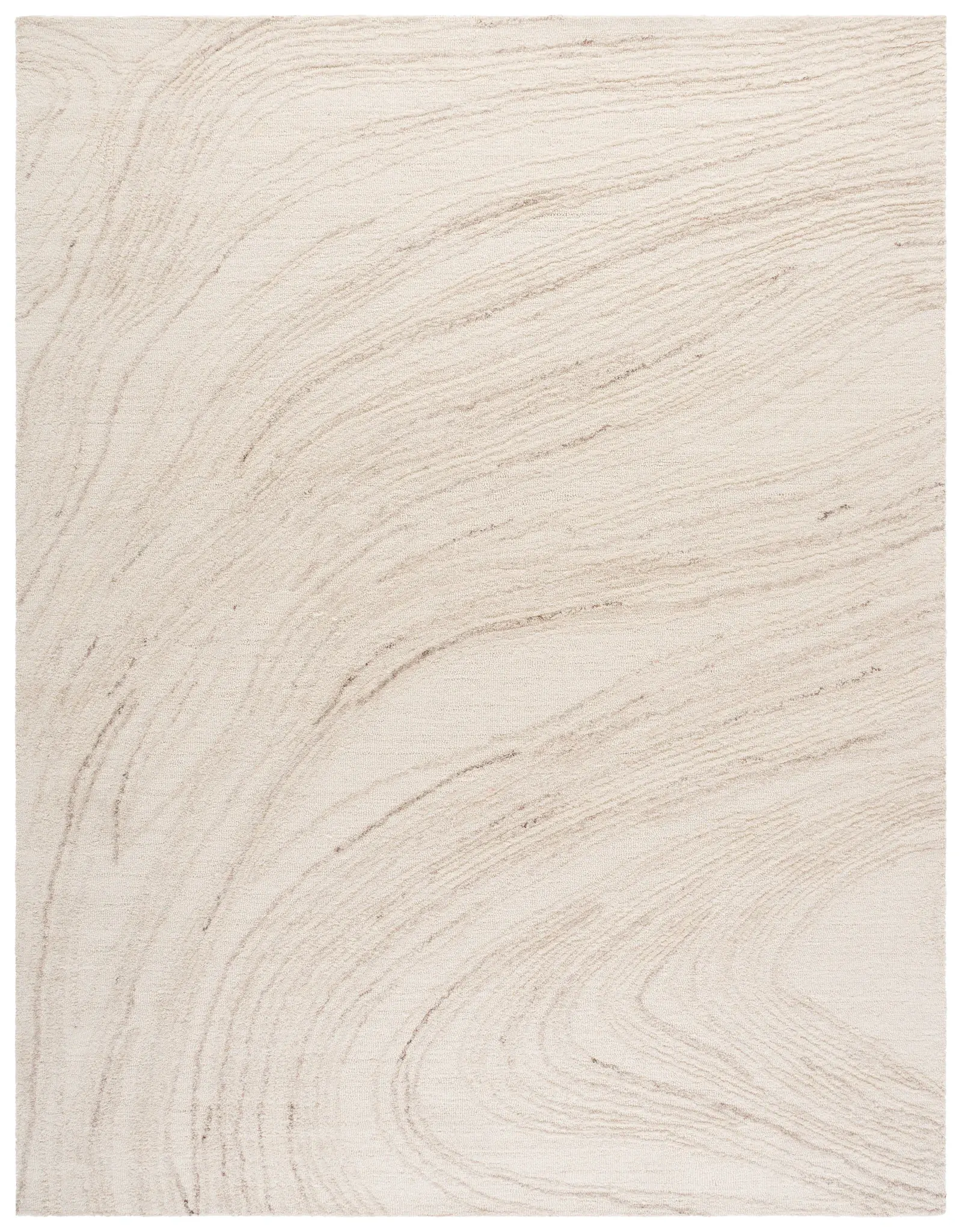 Ebony Woodgrain Hand-Tufted Wool Rug