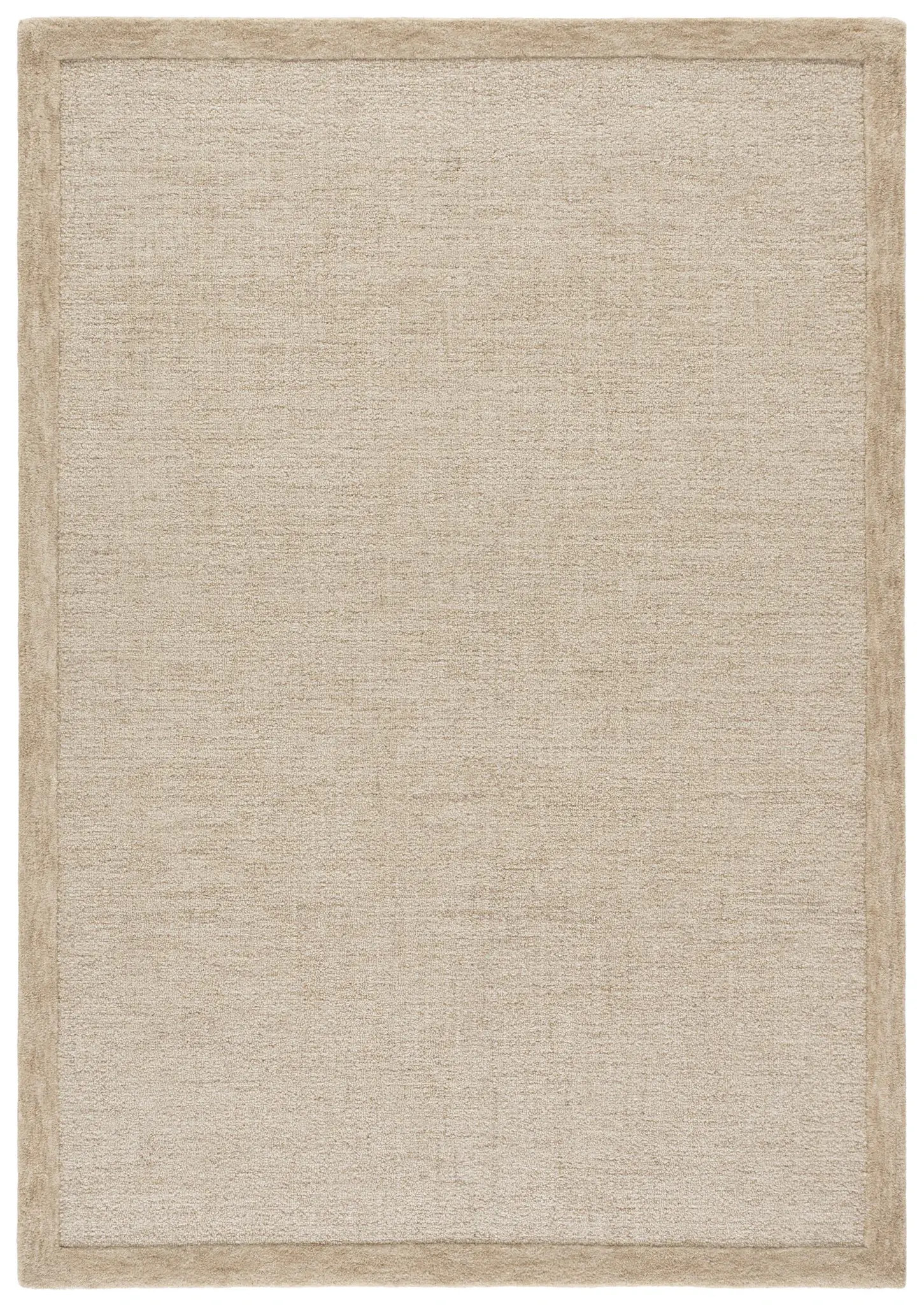 Ebony Solid Border Hand-Tufted Wool Rug