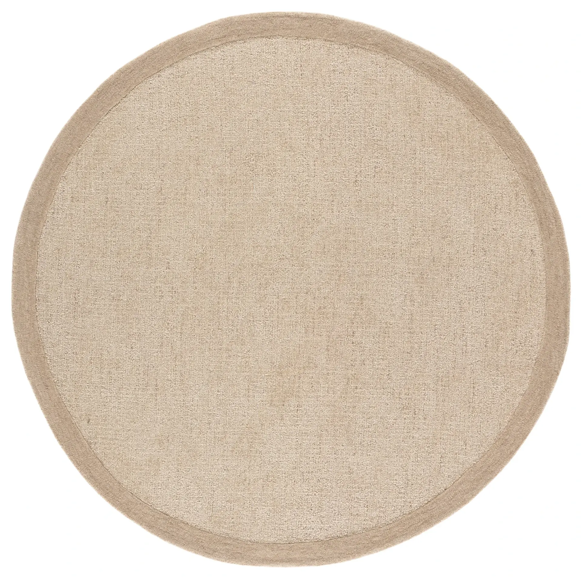 Ebony Solid Border Hand-Tufted Wool Rug