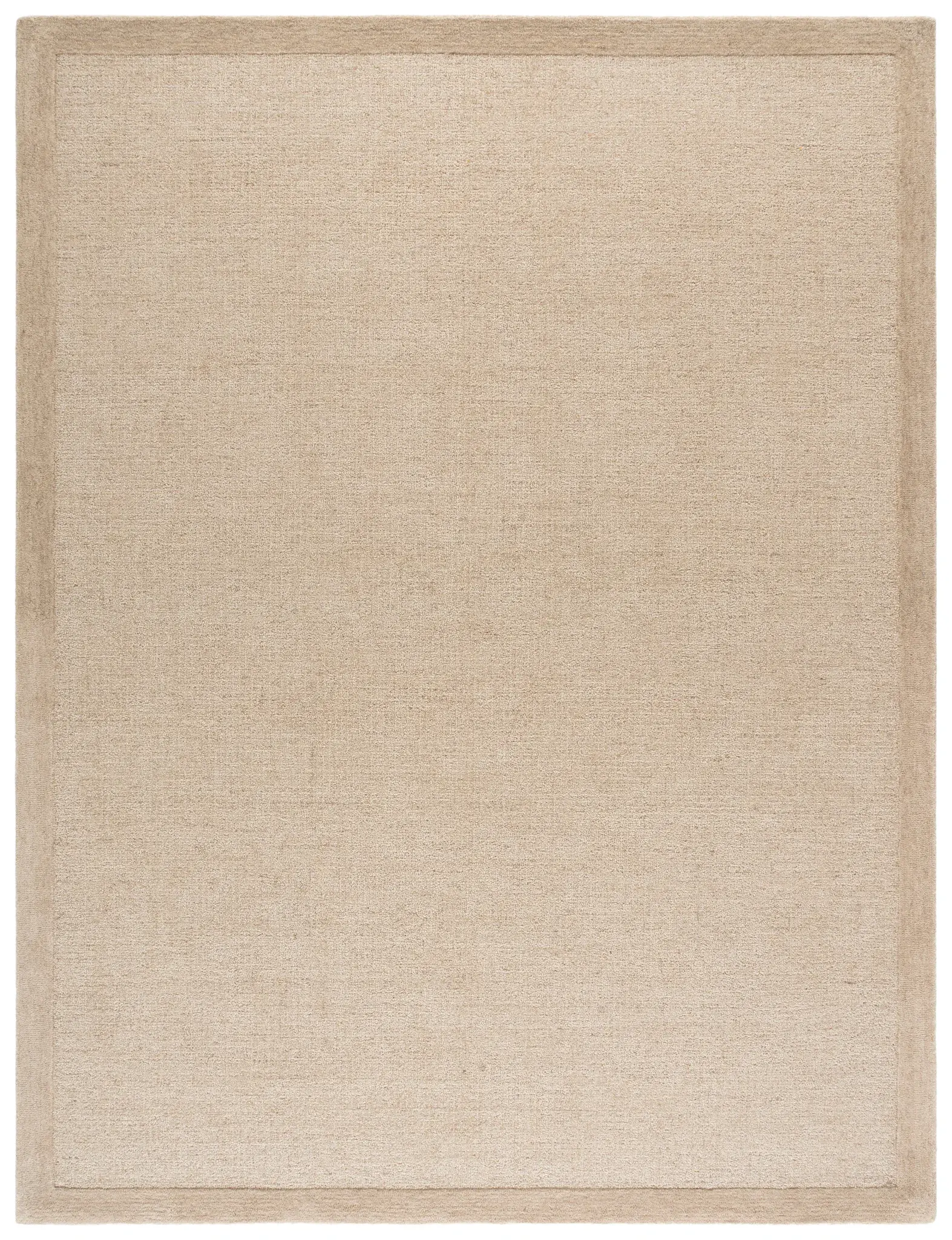 Ebony Solid Border Hand-Tufted Wool Rug