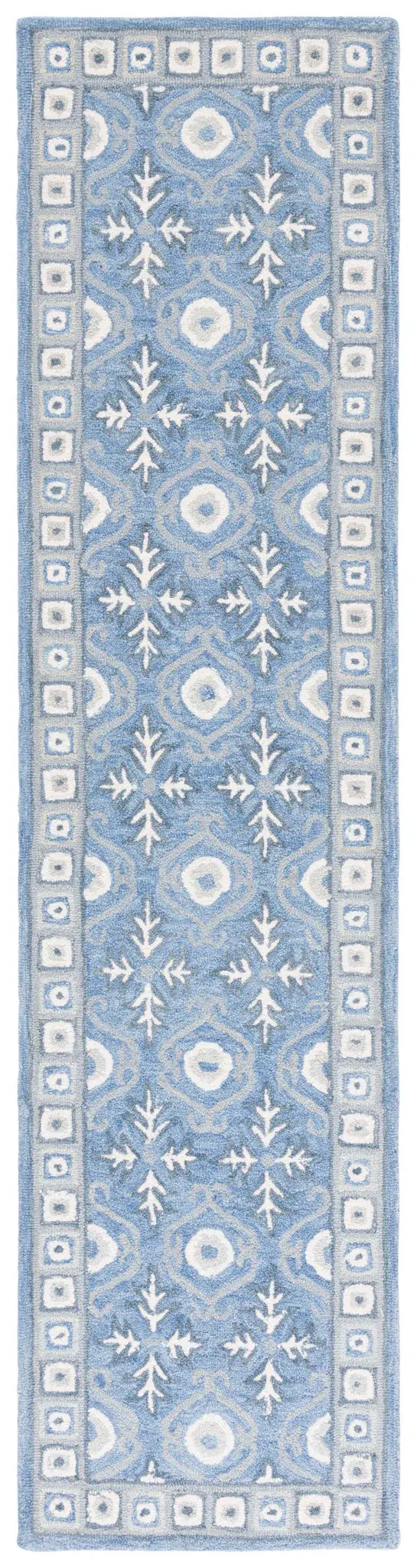 Ebony Botanical Tile Hand-Tufted Wool Rug
