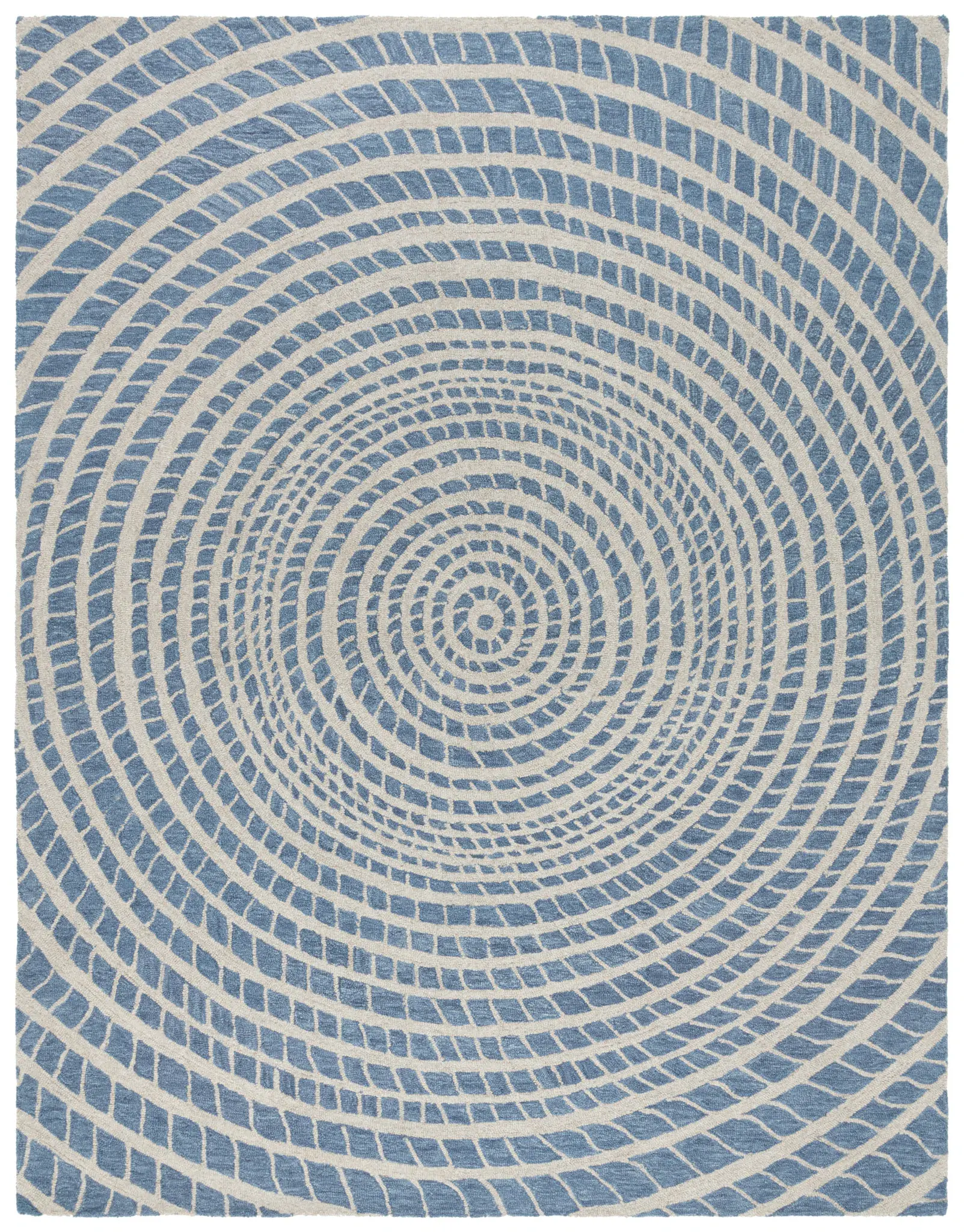 Ebony Spiral Hand-Tufted Wool Rug