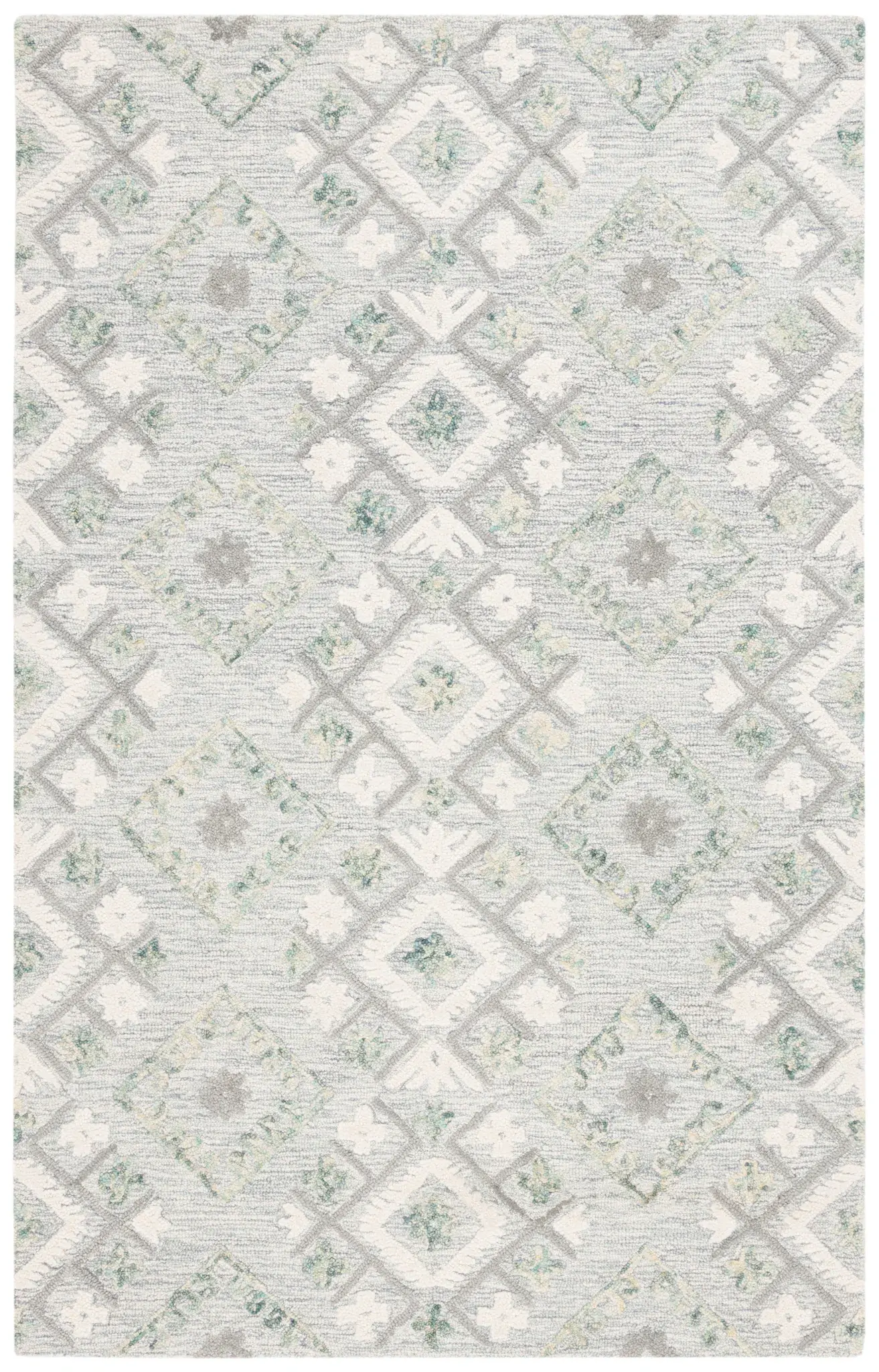 Ebony Tribal Diamond Hand-Tufted Wool Rug