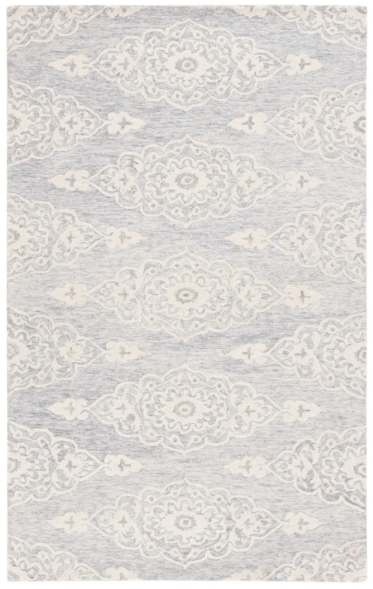 Ebony Allover Medallion Hand-Tufted Wool Rug