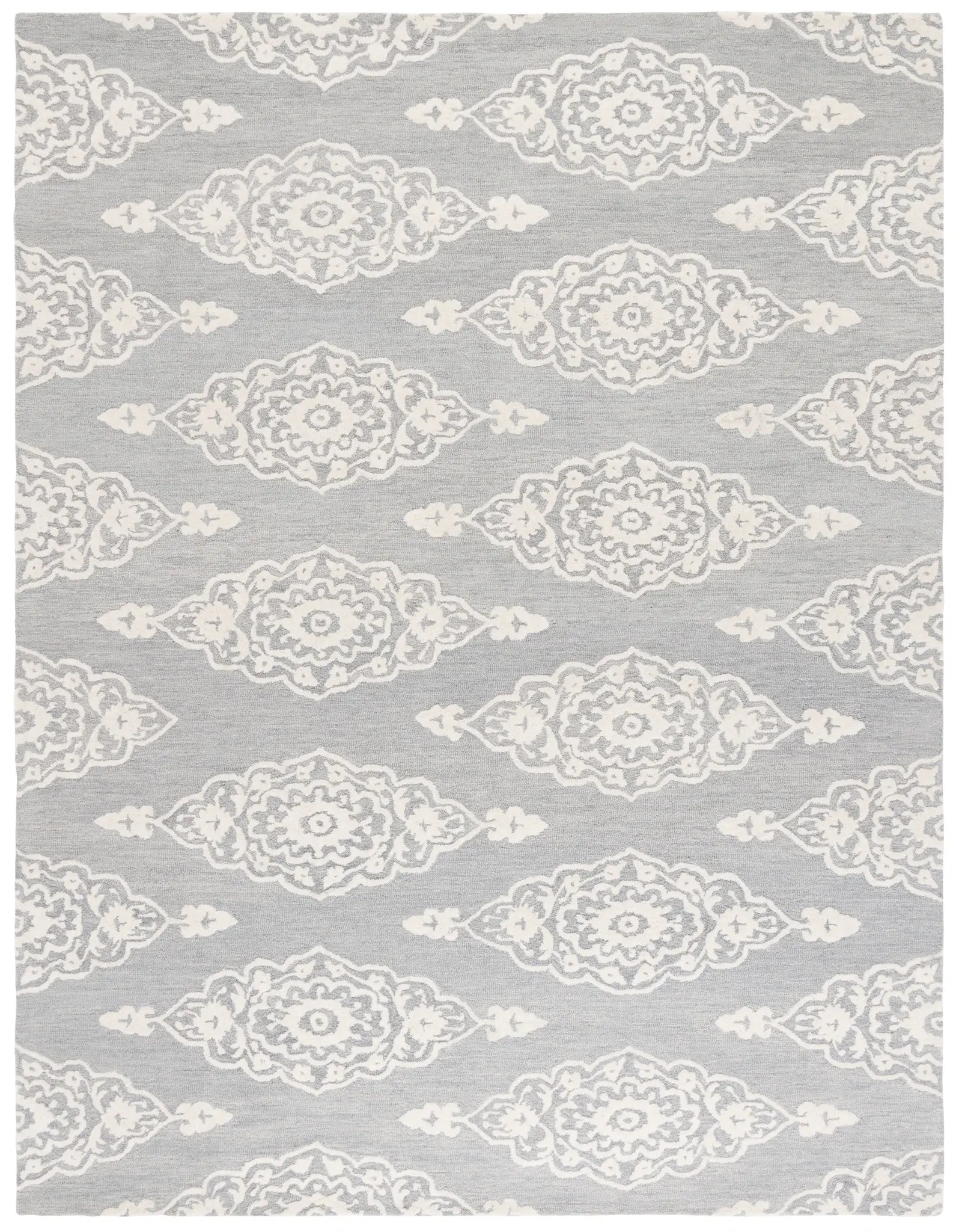 Ebony Allover Medallion Hand-Tufted Wool Rug