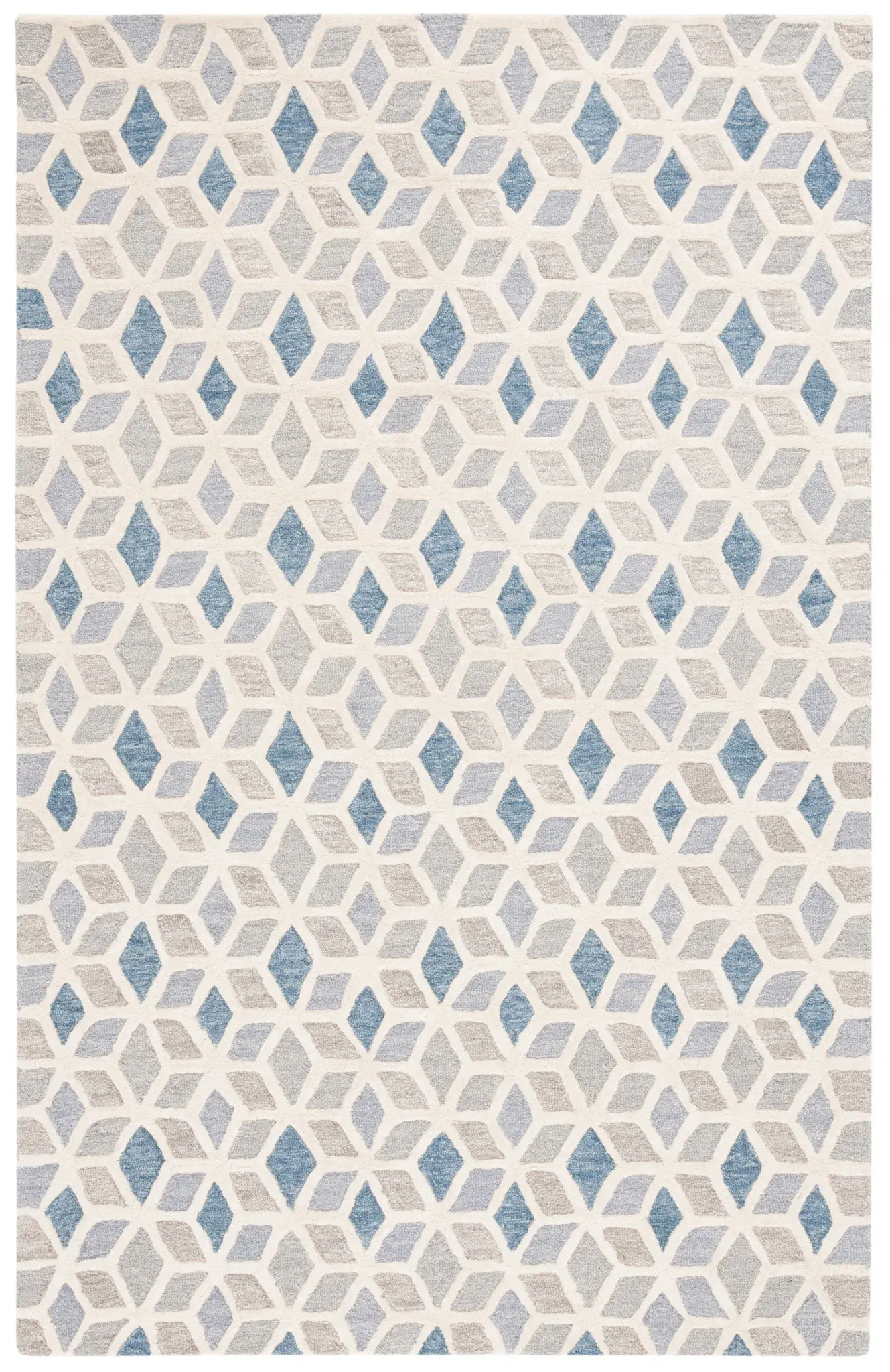 Ebony Cube Hand-Tufted Wool Rug