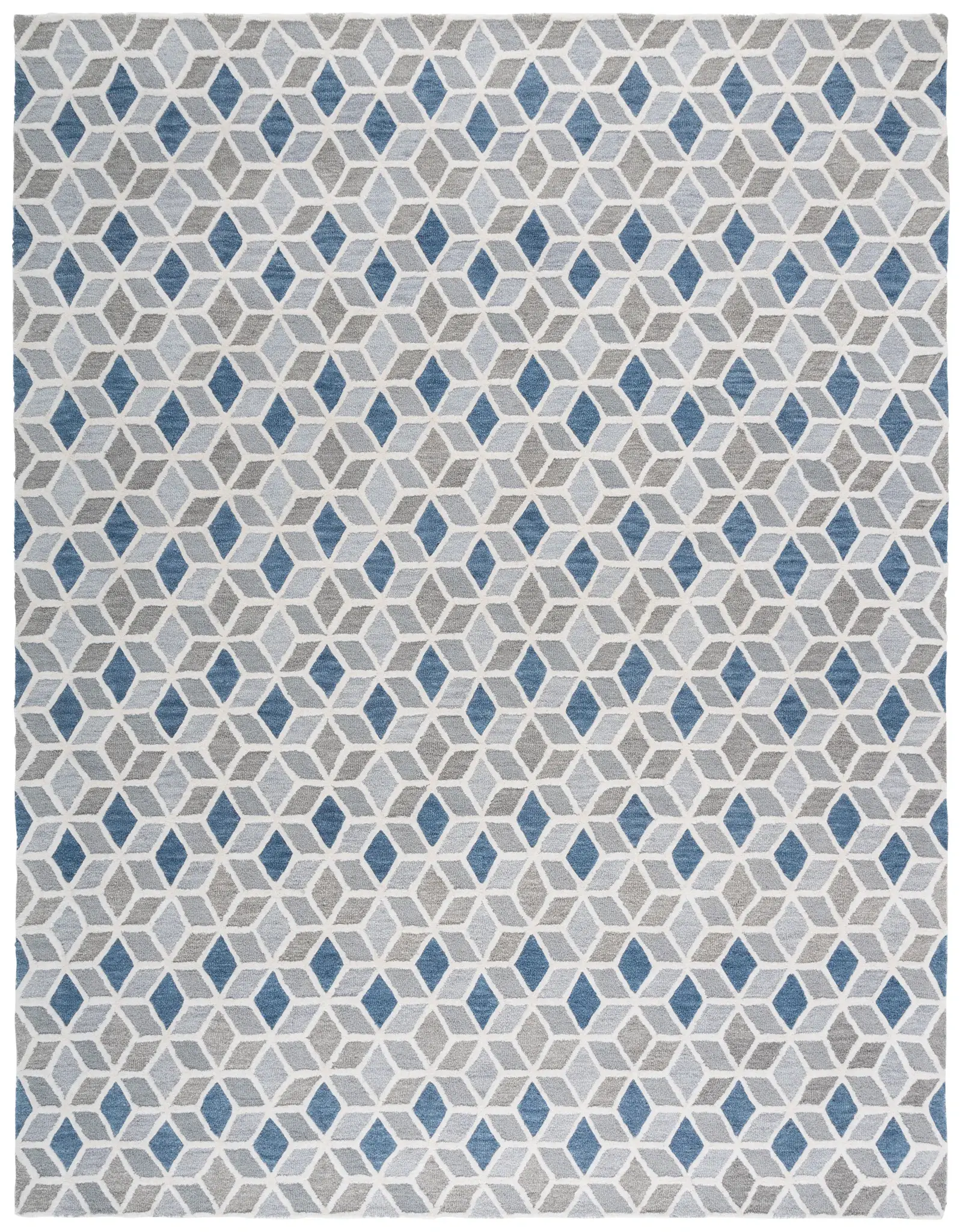 Ebony Cube Hand-Tufted Wool Rug