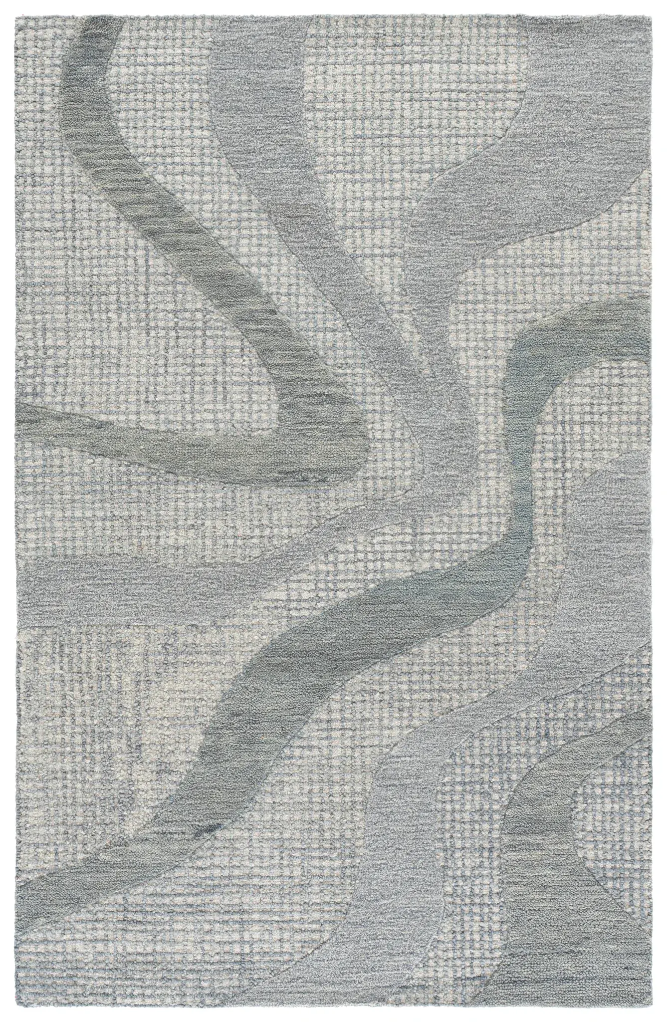 Ebony Modern Abstract Hand-Tufted Wool Rug