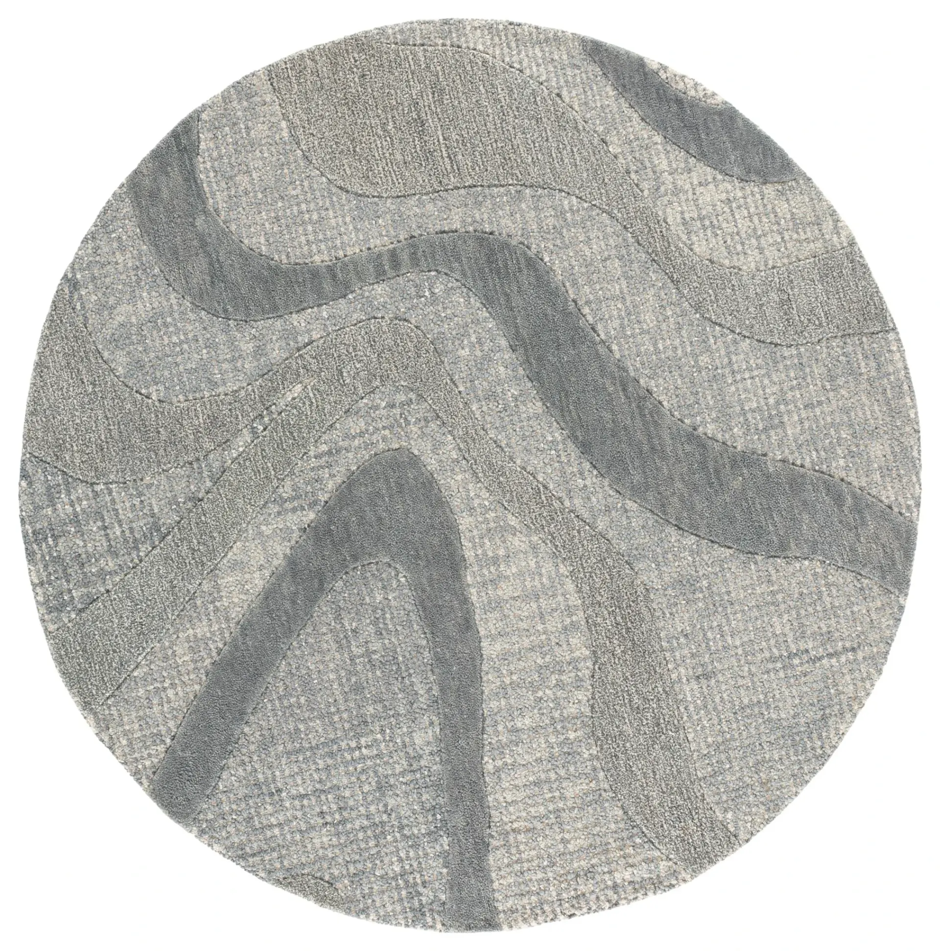 Ebony Modern Abstract Hand-Tufted Wool Rug