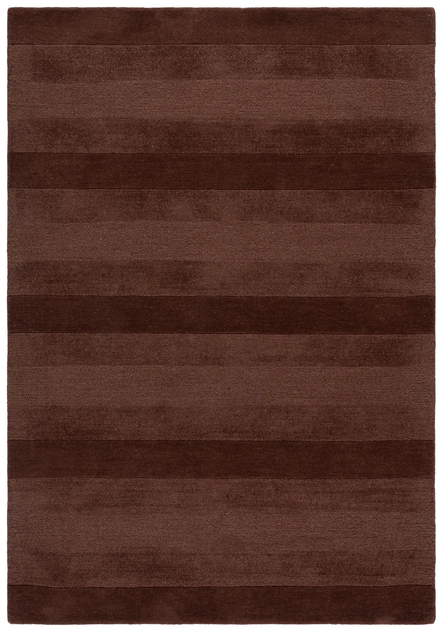 Ebony Modern Banded Stripe Hand-Tufted Wool Rug