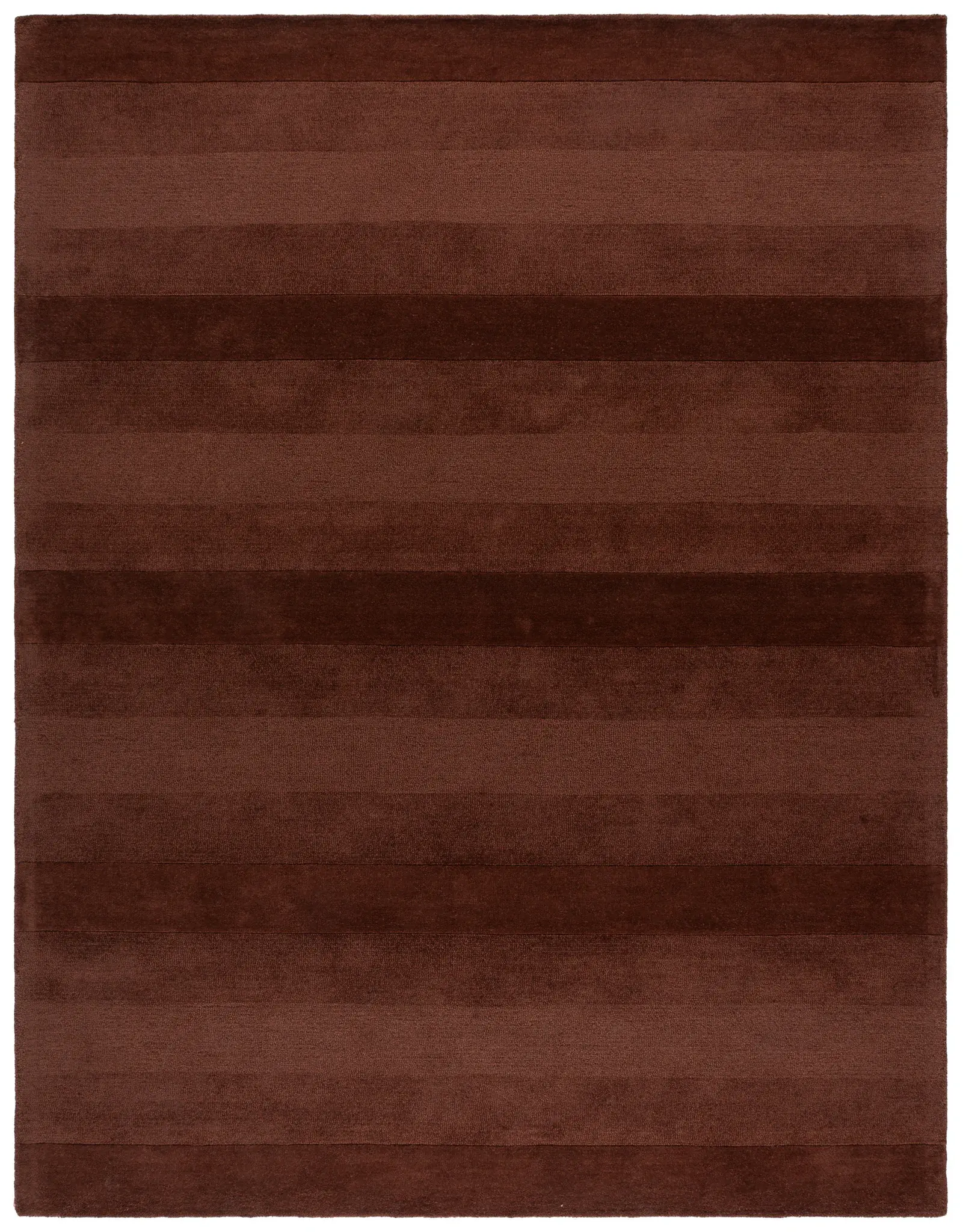 Ebony Modern Banded Stripe Hand-Tufted Wool Rug