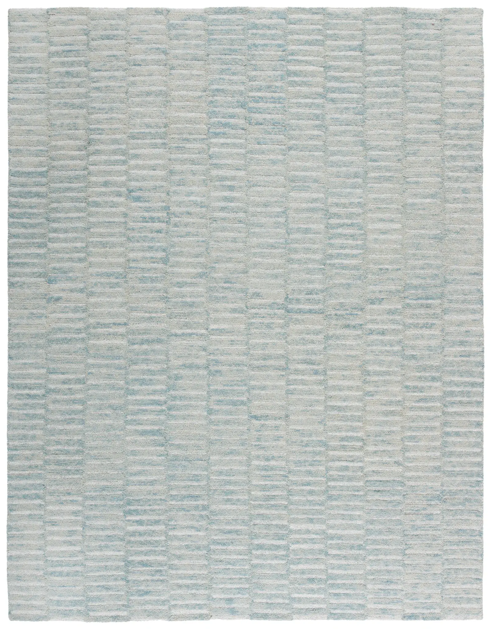 Ebony Ribbed Stripe Hand-Tufted Wool Rug