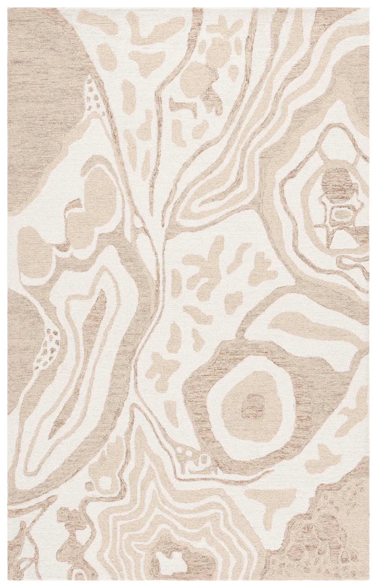 Ebony Abstract Stone Hand-Tufted Wool Rug