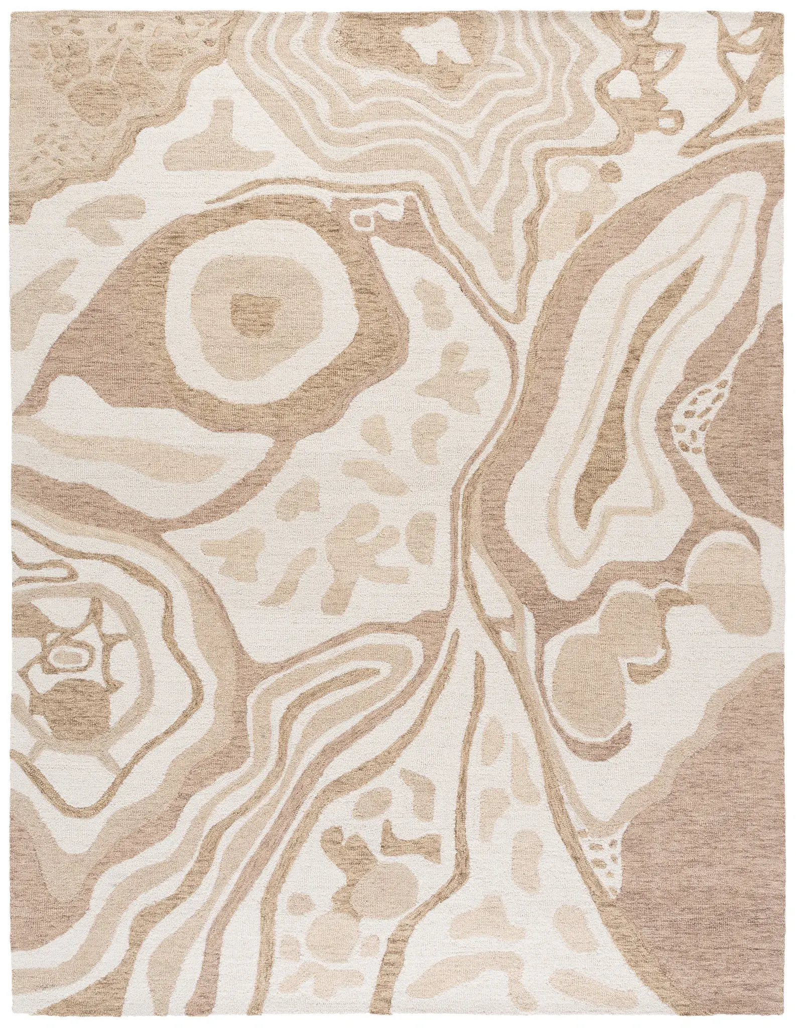 Ebony Abstract Stone Hand-Tufted Wool Rug