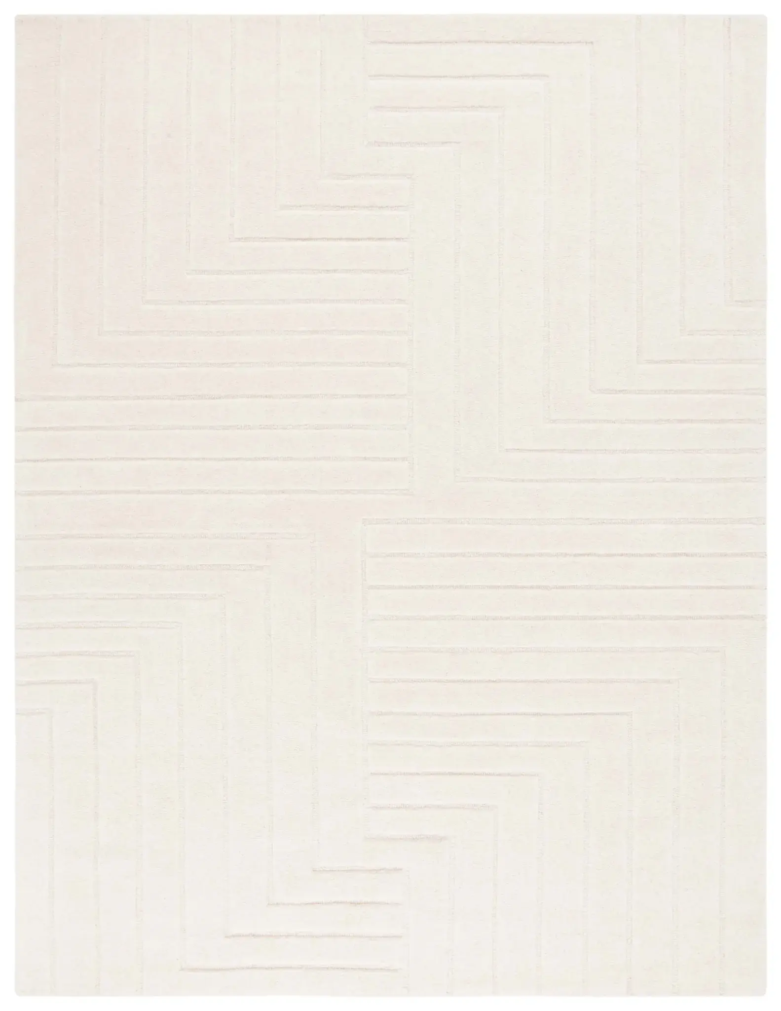 Ebony Linear Geometric Hand-Tufted Wool Rug