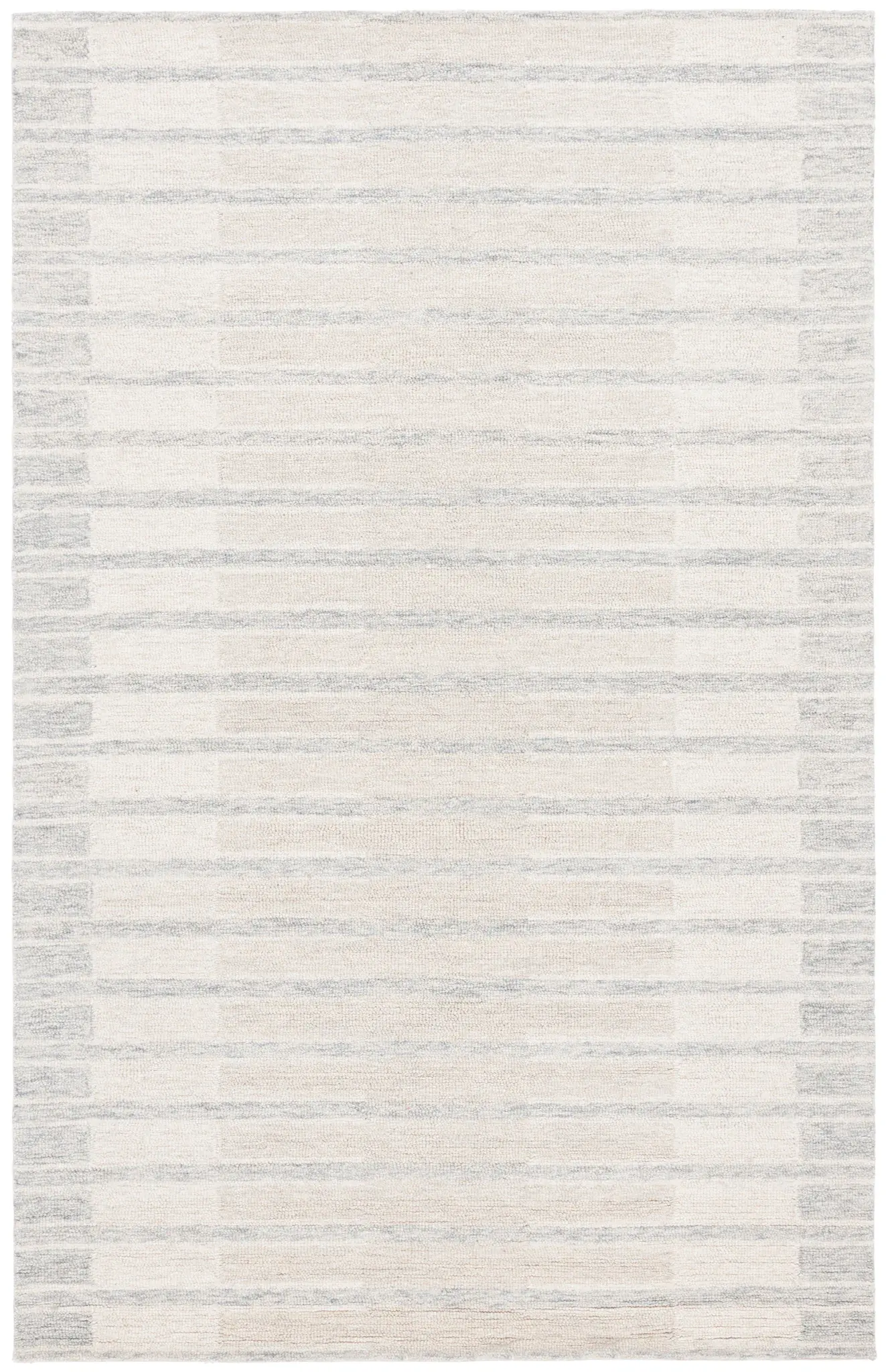 Ebony Horizontal Stripe Hand-Tufted Wool Rug