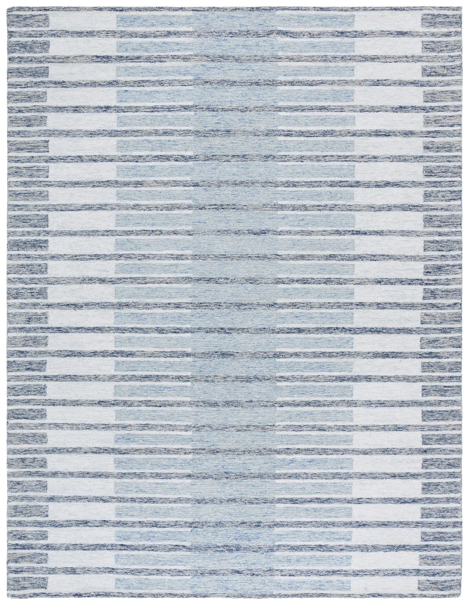 Ebony Blocked Stripe Hand-Tufted Wool Rug