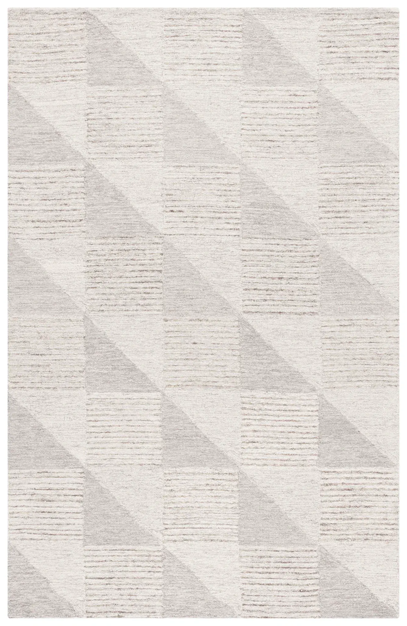 Ebony Geometric Grid Hand-Tufted Wool Rug