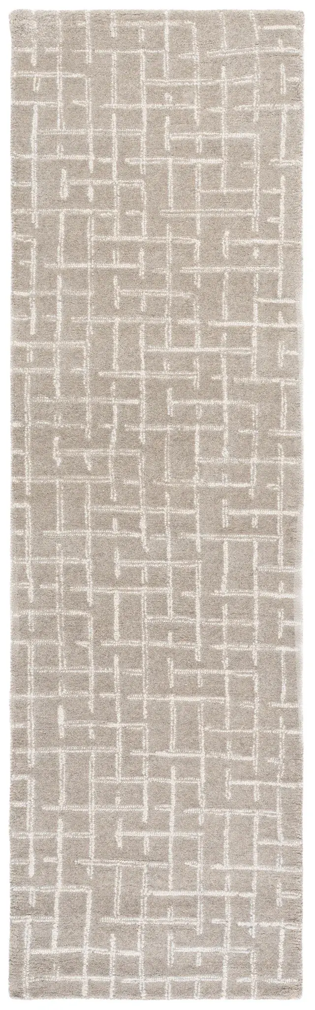 Ebony Intersecting Grid Hand-Tufted Wool Rug